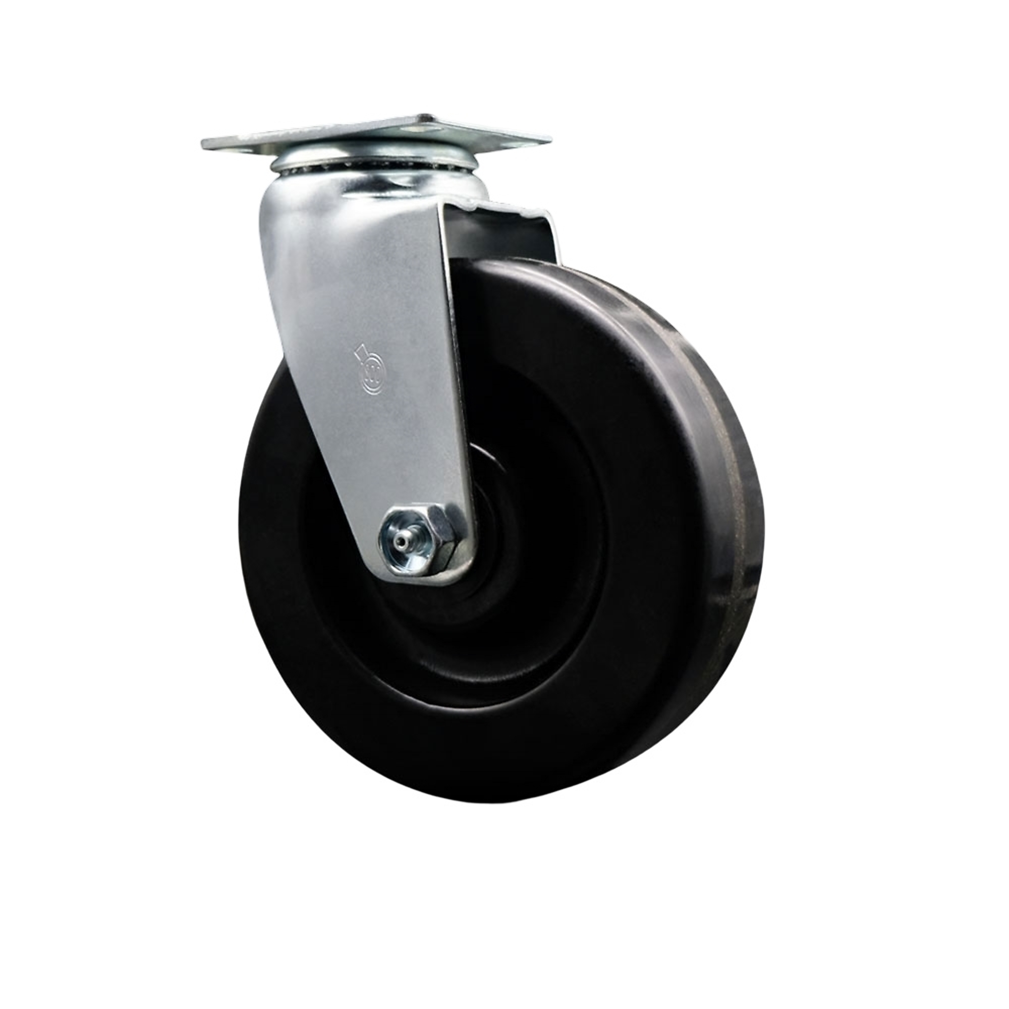 Service Caster, 6Inch x 2Inch Plate Caster, Wheel Diameter 6 in, Caster Type Swivel, Package (qty.) 1, Model SCC-20S620-PHR