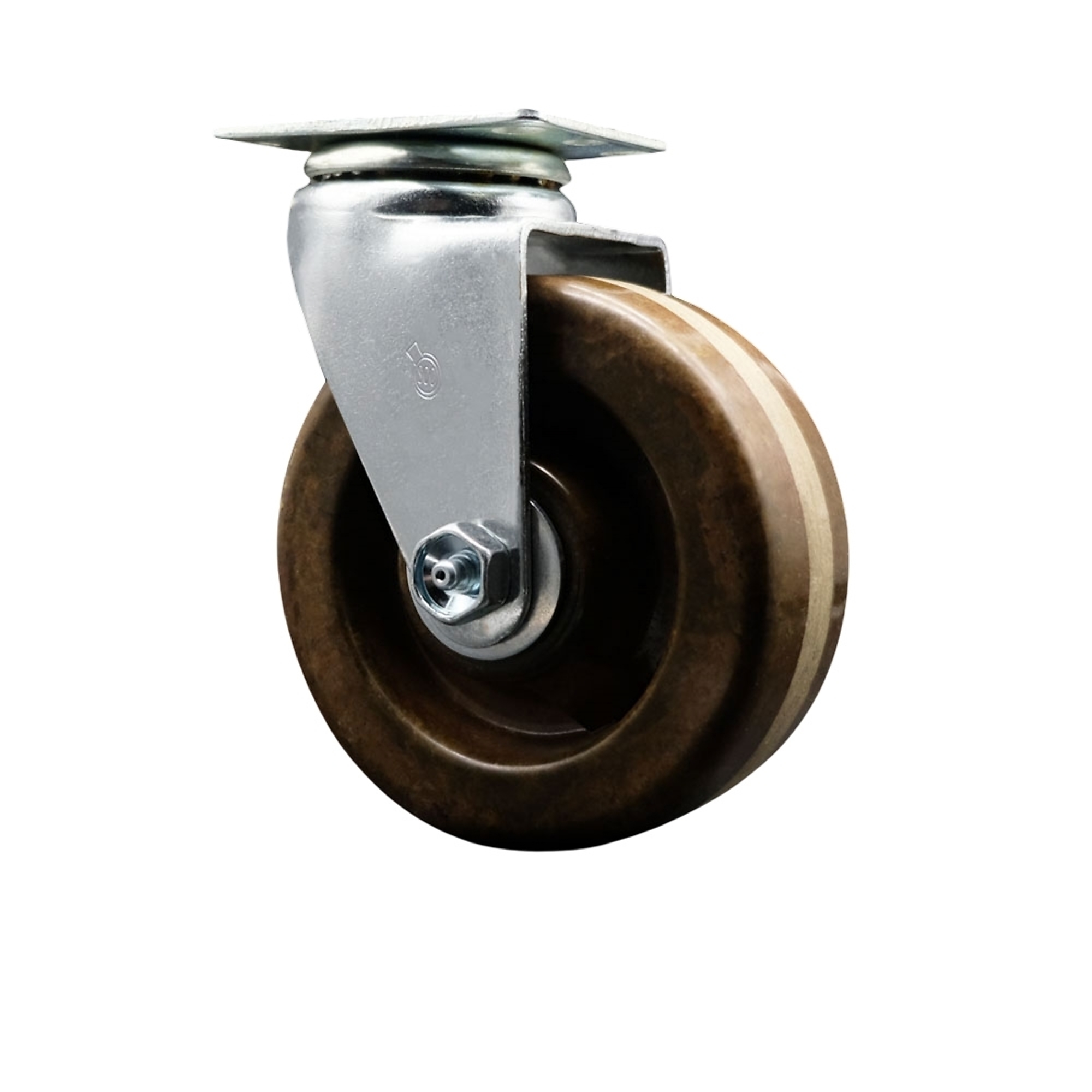 Service Caster, 5Inch x 2Inch Plate Caster, Wheel Diameter 5 in, Caster Type Swivel, Package (qty.) 1, Model SCC-20S520-PHRHT