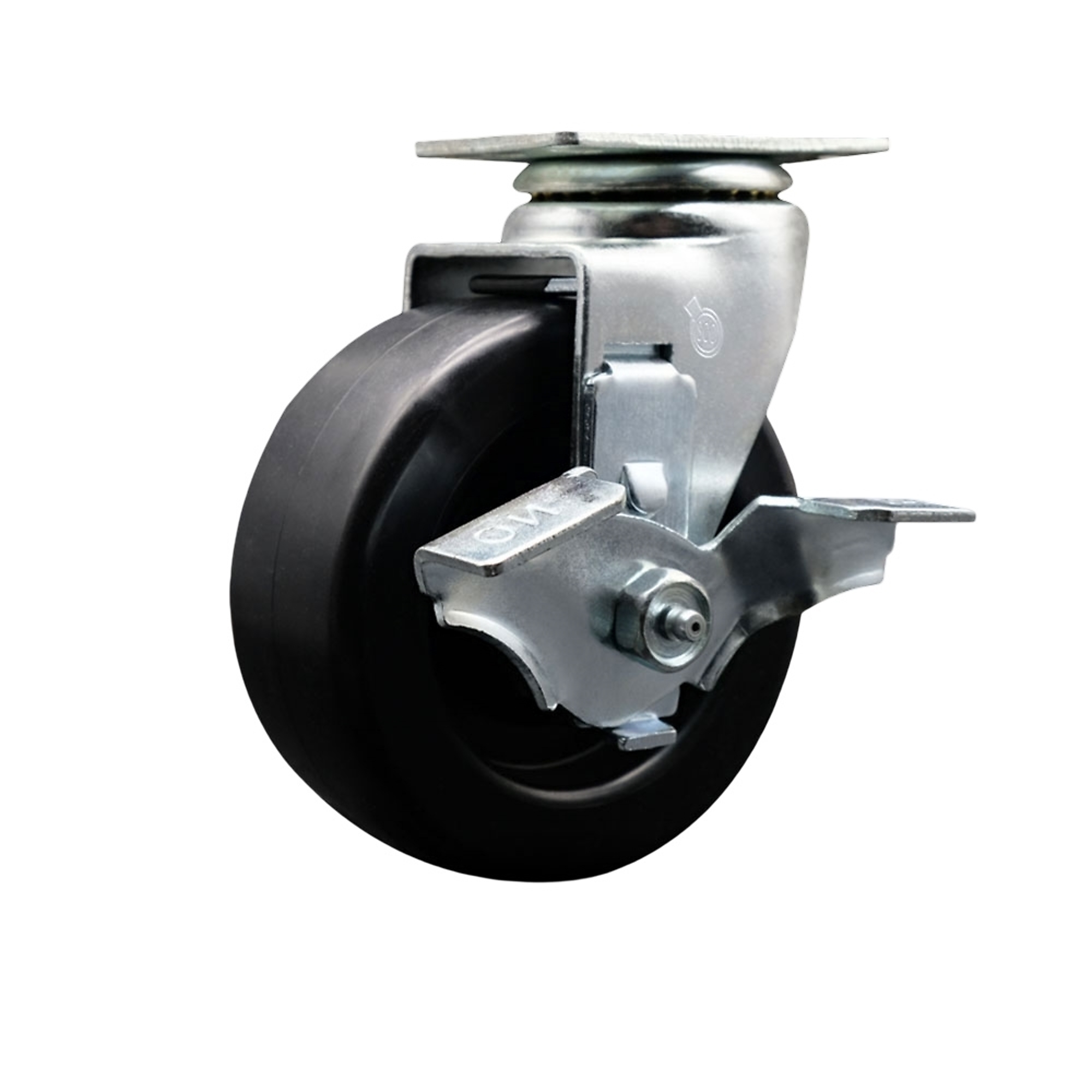 Service Caster, 5Inch x 2Inch Plate Caster, Wheel Diameter 5 in, Caster Type Swivel, Package (qty.) 1, Model SCC-20S520-POR-TLB