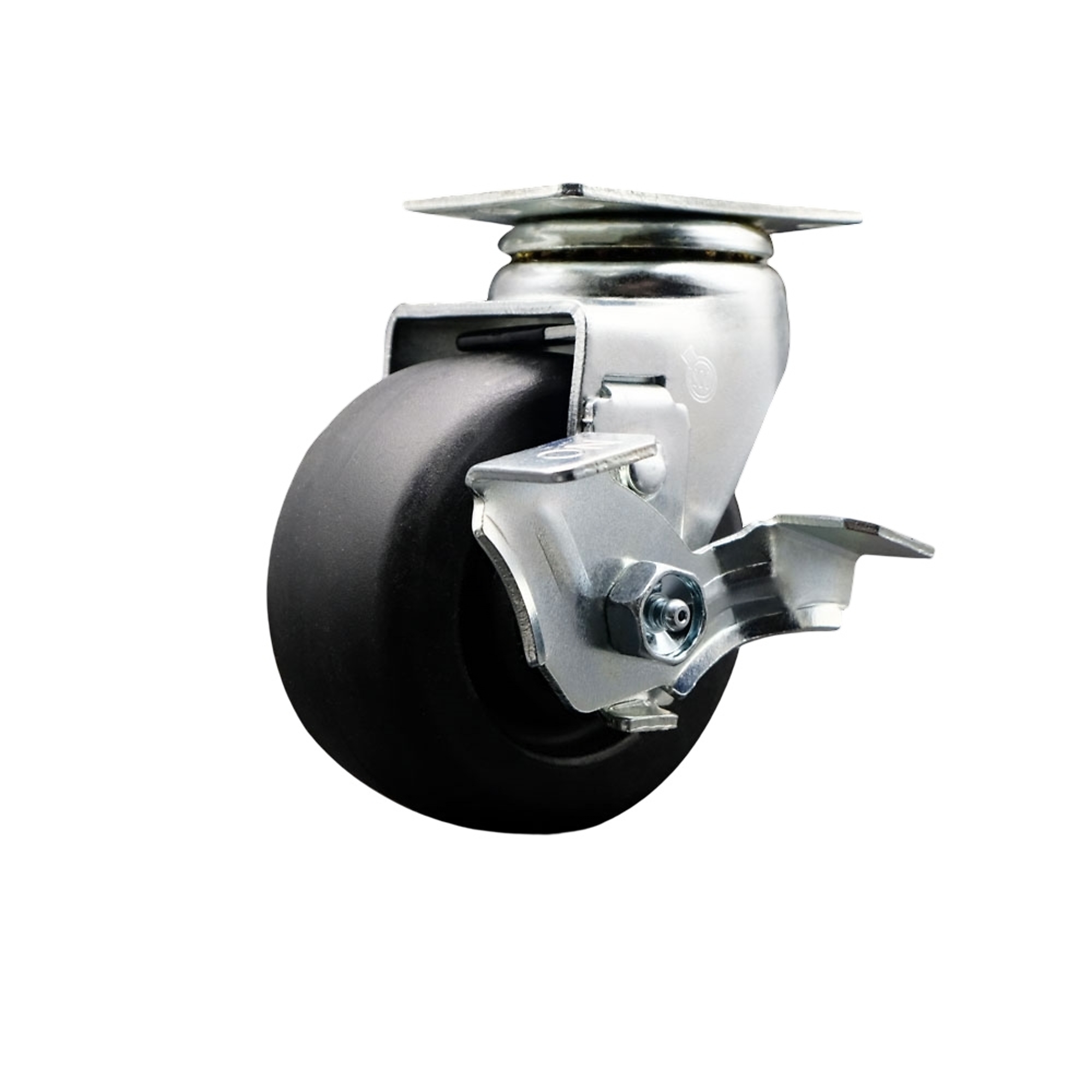 Service Caster, 4Inch x 2Inch Plate Caster, Wheel Diameter 4 in, Caster Type Swivel, Package (qty.) 1, Model SCC-20S420-POR-TLB