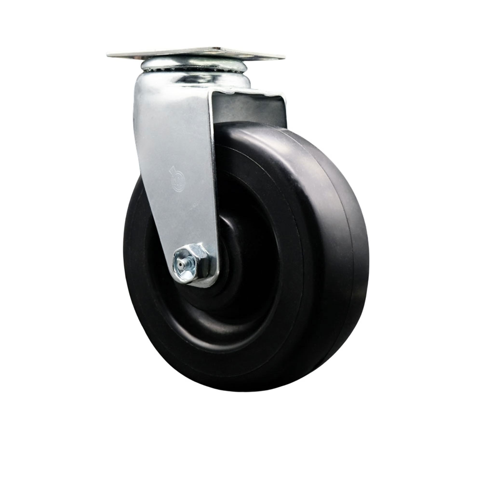 Service Caster, 6Inch x 2Inch Plate Caster, Wheel Diameter 6 in, Caster Type Swivel, Package (qty.) 1, Model SCC-20S620-POB