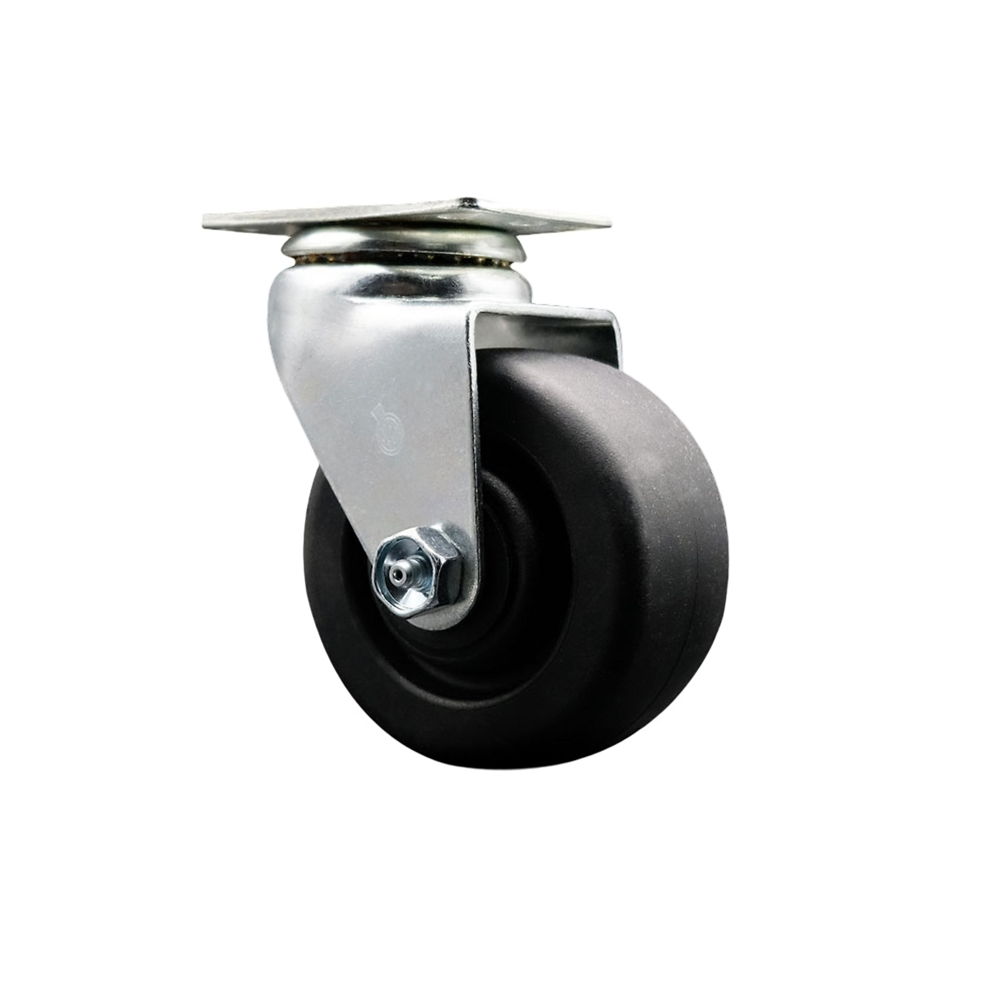 Service Caster, 4Inch x 2Inch Plate Caster, Wheel Diameter 4 in, Caster Type Swivel, Package (qty.) 1, Model SCC-20S420-POB