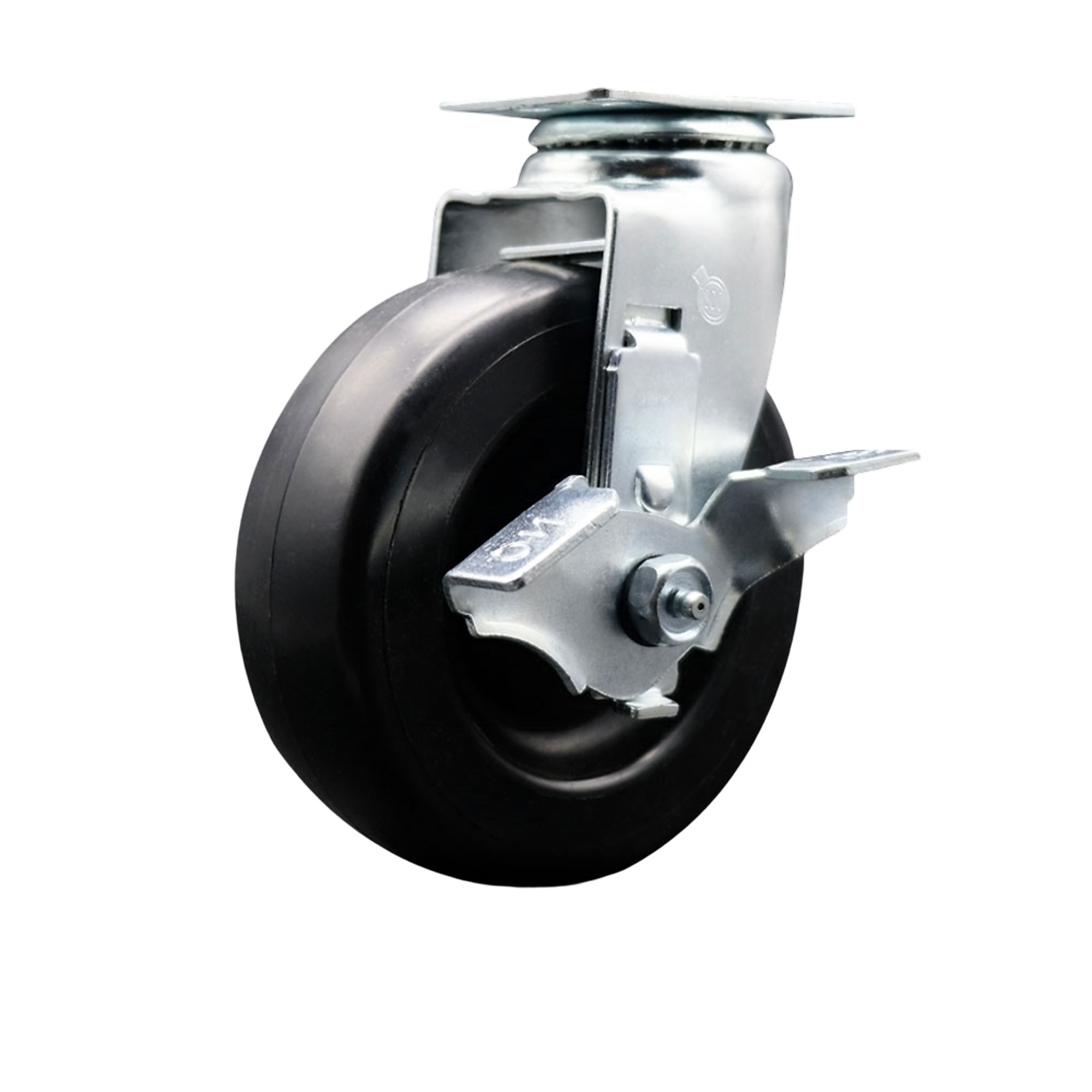 Service Caster, 6Inch x 2Inch Plate Caster, Wheel Diameter 6 in, Caster Type Swivel, Package (qty.) 1, Model SCC-20S620-POB-TLB