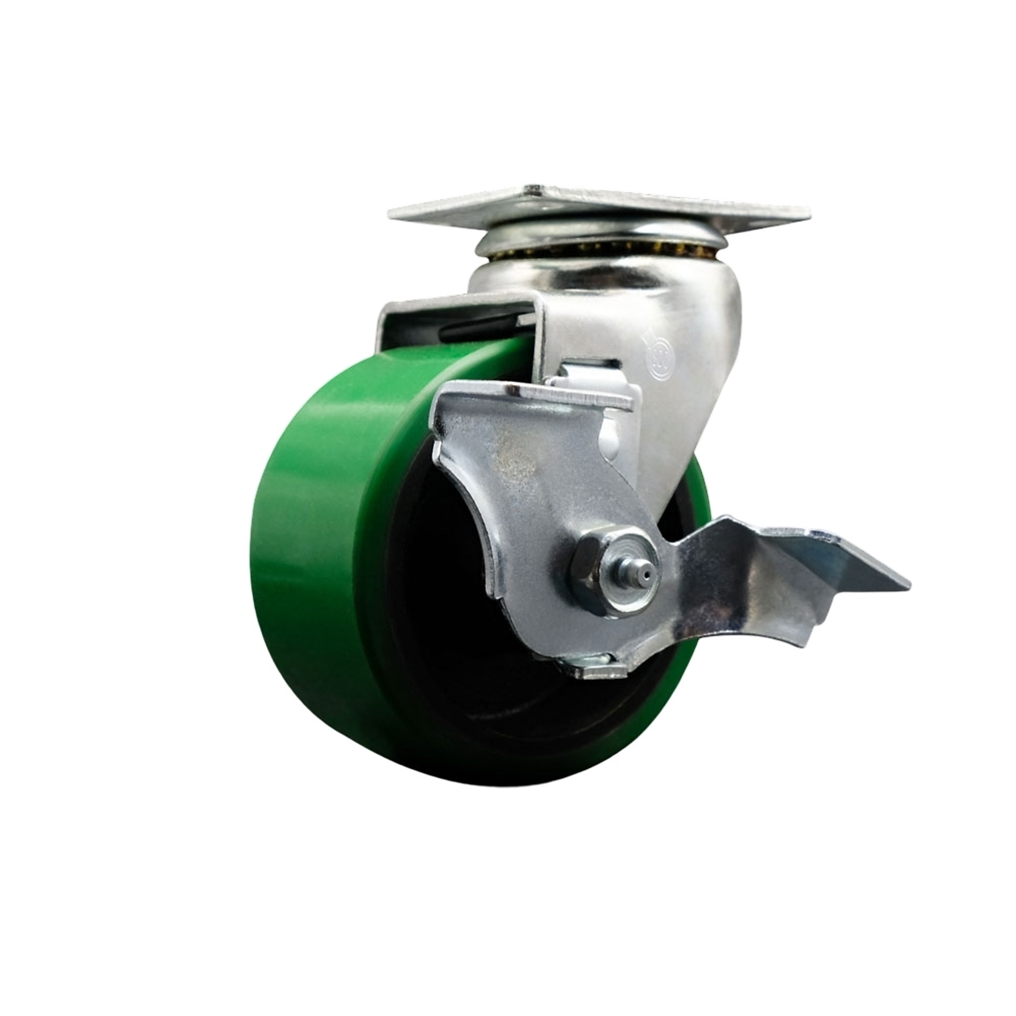 Service Caster, 4Inch x 2Inch Plate Caster, Wheel Diameter 4 in, Caster Type Swivel, Package (qty.) 1, Model SCC-20S420-PUR-GB-TLB