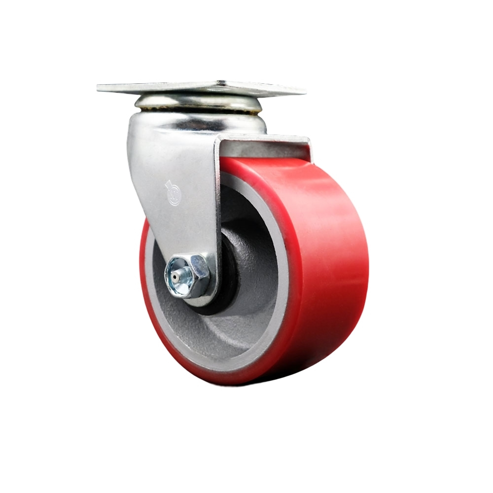 Service Caster, 4Inch x 2Inch Plate Caster, Wheel Diameter 4 in, Caster Type Swivel, Package (qty.) 1, Model SCC-20S420-PUR-RS