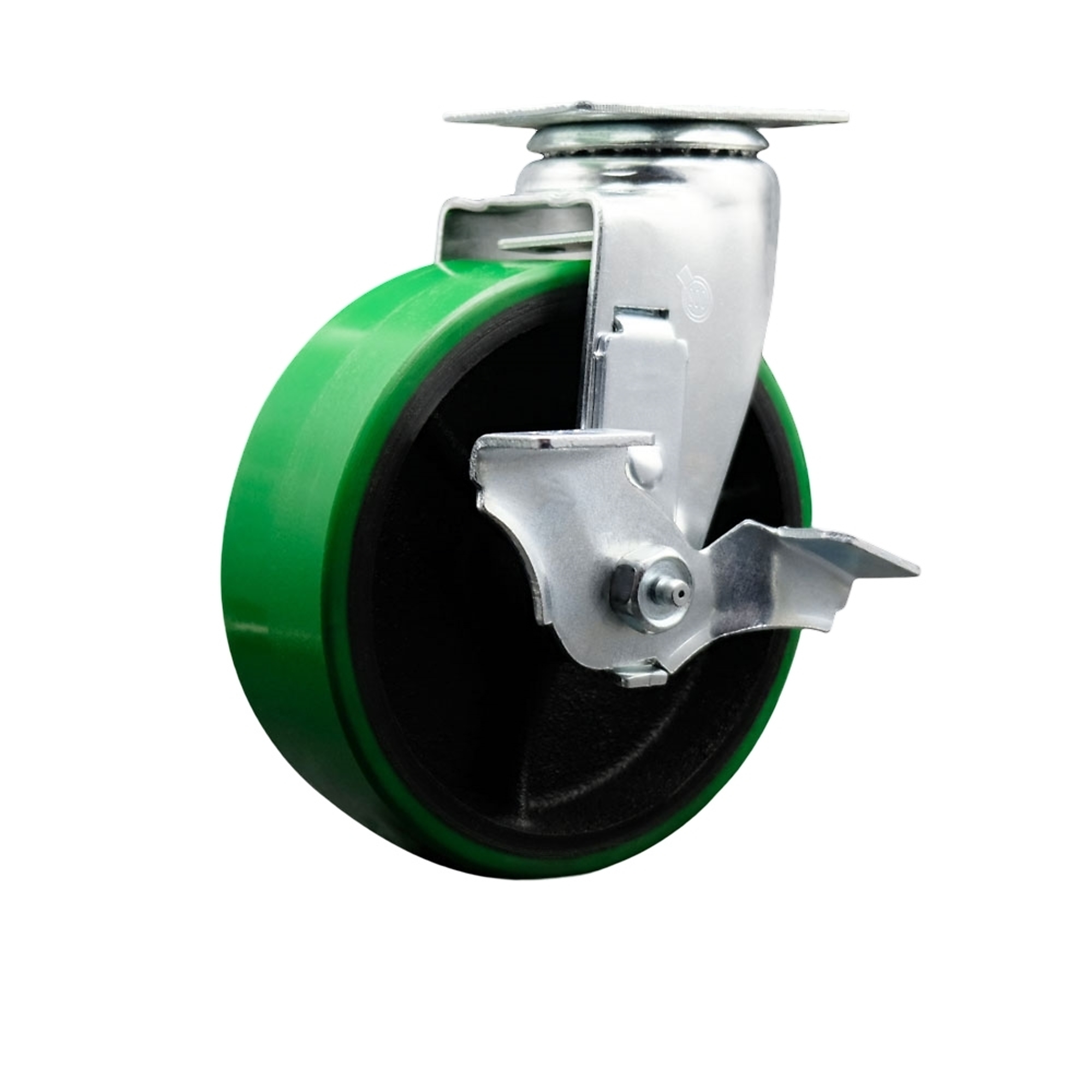 Service Caster, 6Inch x 2Inch Plate Caster, Wheel Diameter 6 in, Caster Type Swivel, Package (qty.) 1, Model SCC-20S620-PUB-GB-TLB