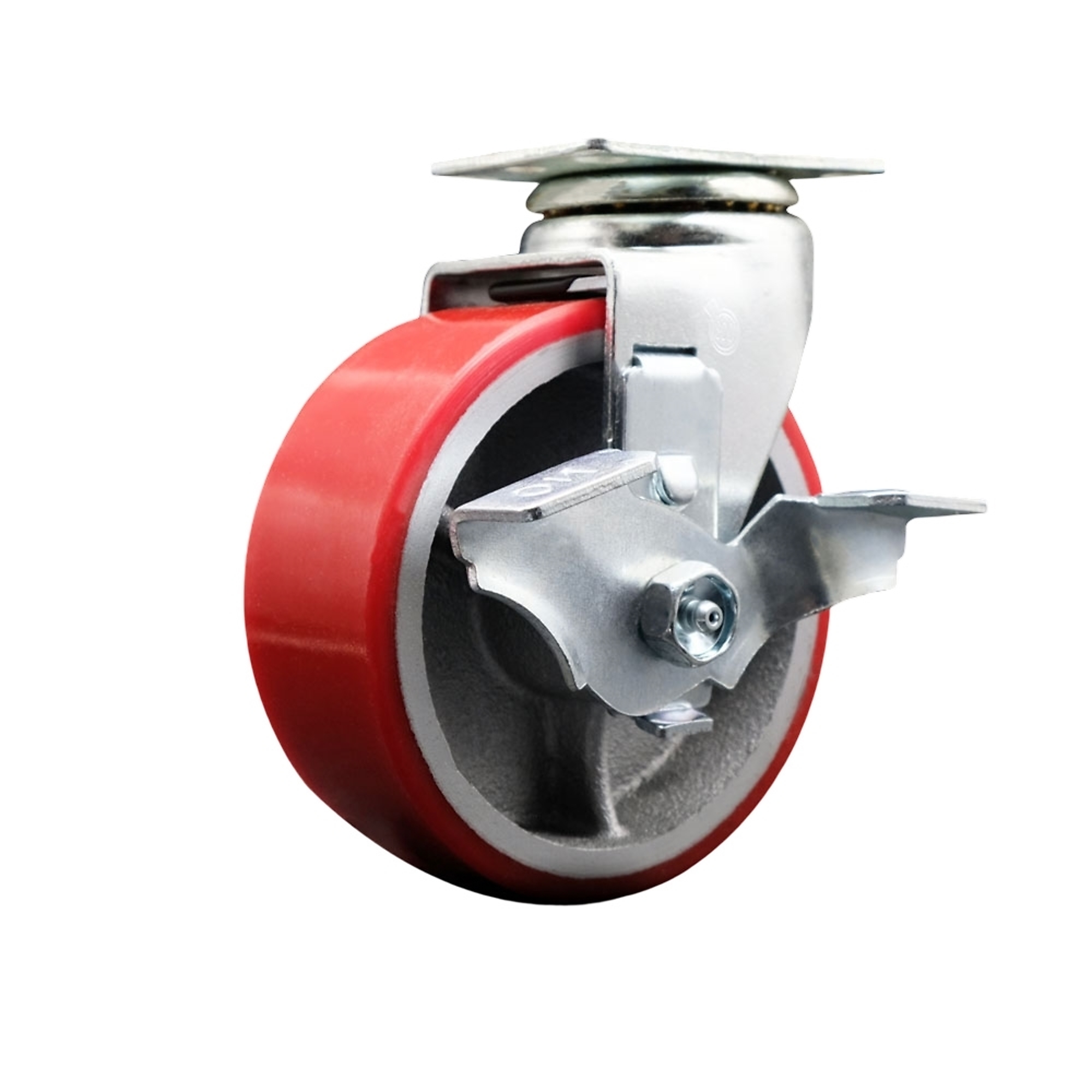 Service Caster, 5Inch x 2Inch Plate Caster, Wheel Diameter 5 in, Caster Type Swivel, Package (qty.) 1, Model SCC-20S520-PUR-RS-TLB