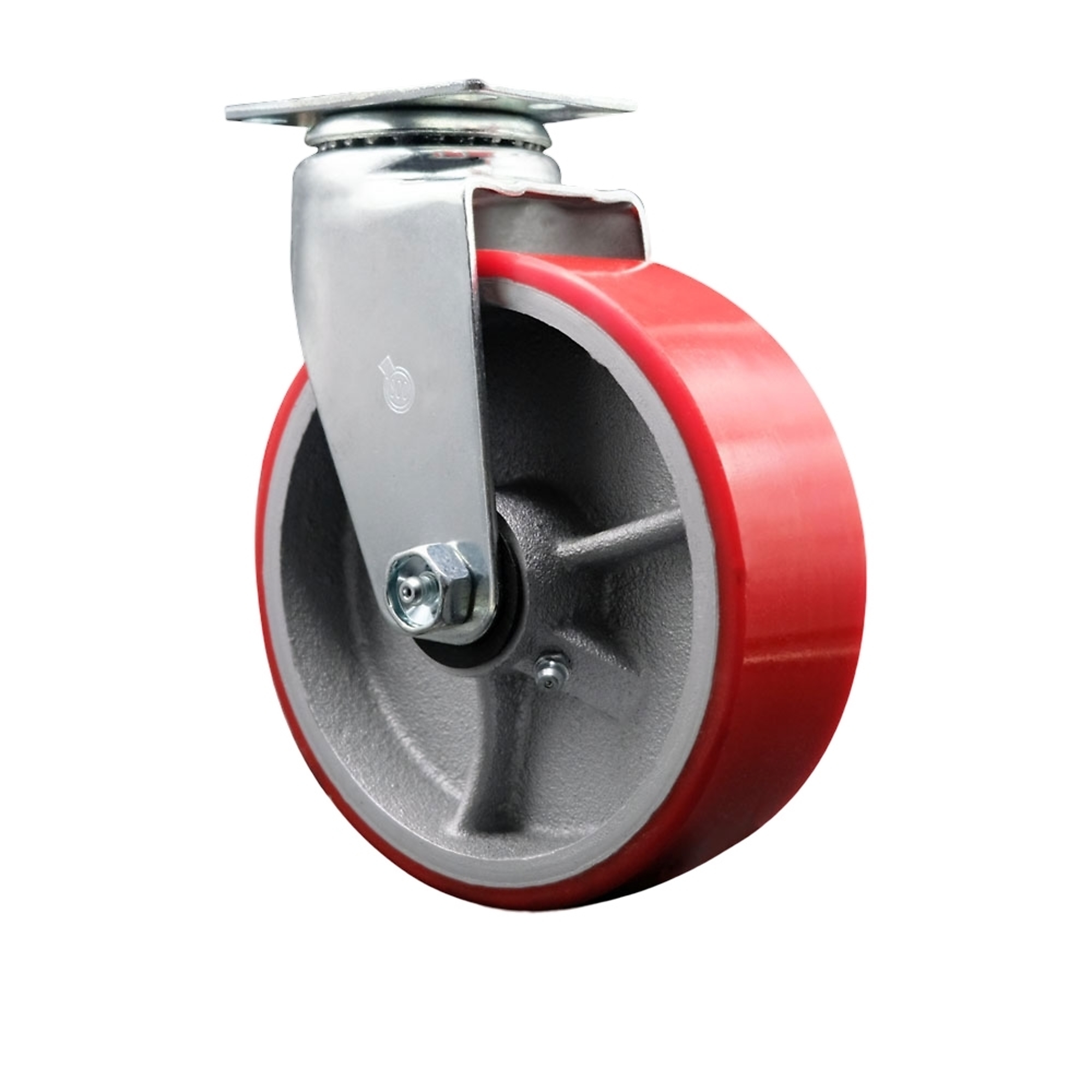 Service Caster, 6Inch x 2Inch Plate Caster, Wheel Diameter 6 in, Caster Type Swivel, Package (qty.) 1, Model SCC-20S620-PUR-RS