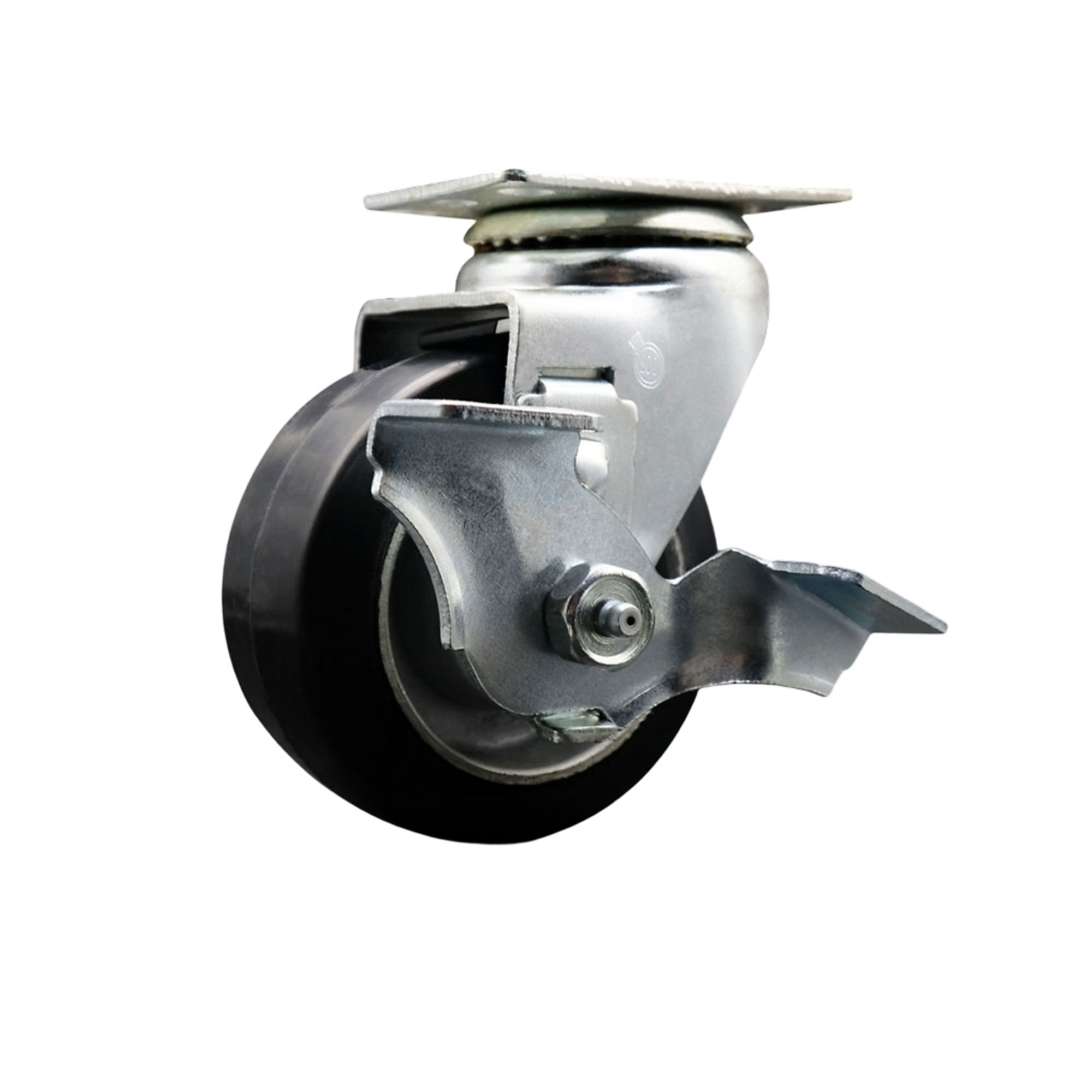 Service Caster, 4Inch x 2Inch Plate Caster, Wheel Diameter 4 in, Caster Type Swivel, Package (qty.) 1, Model SCC-20S420-RAR-TLB