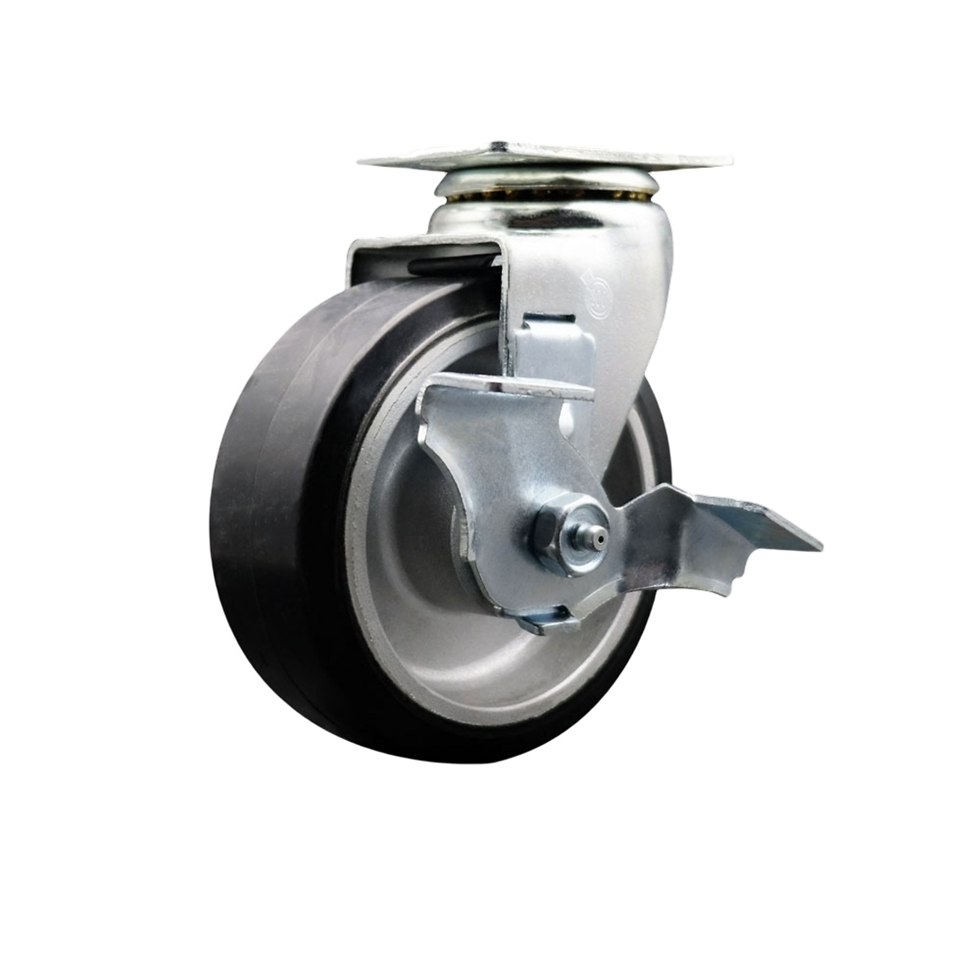 Service Caster, 5Inch x 2Inch Plate Caster, Wheel Diameter 5 in, Caster Type Swivel, Package (qty.) 1, Model SCC-20S520-RAR-TLB