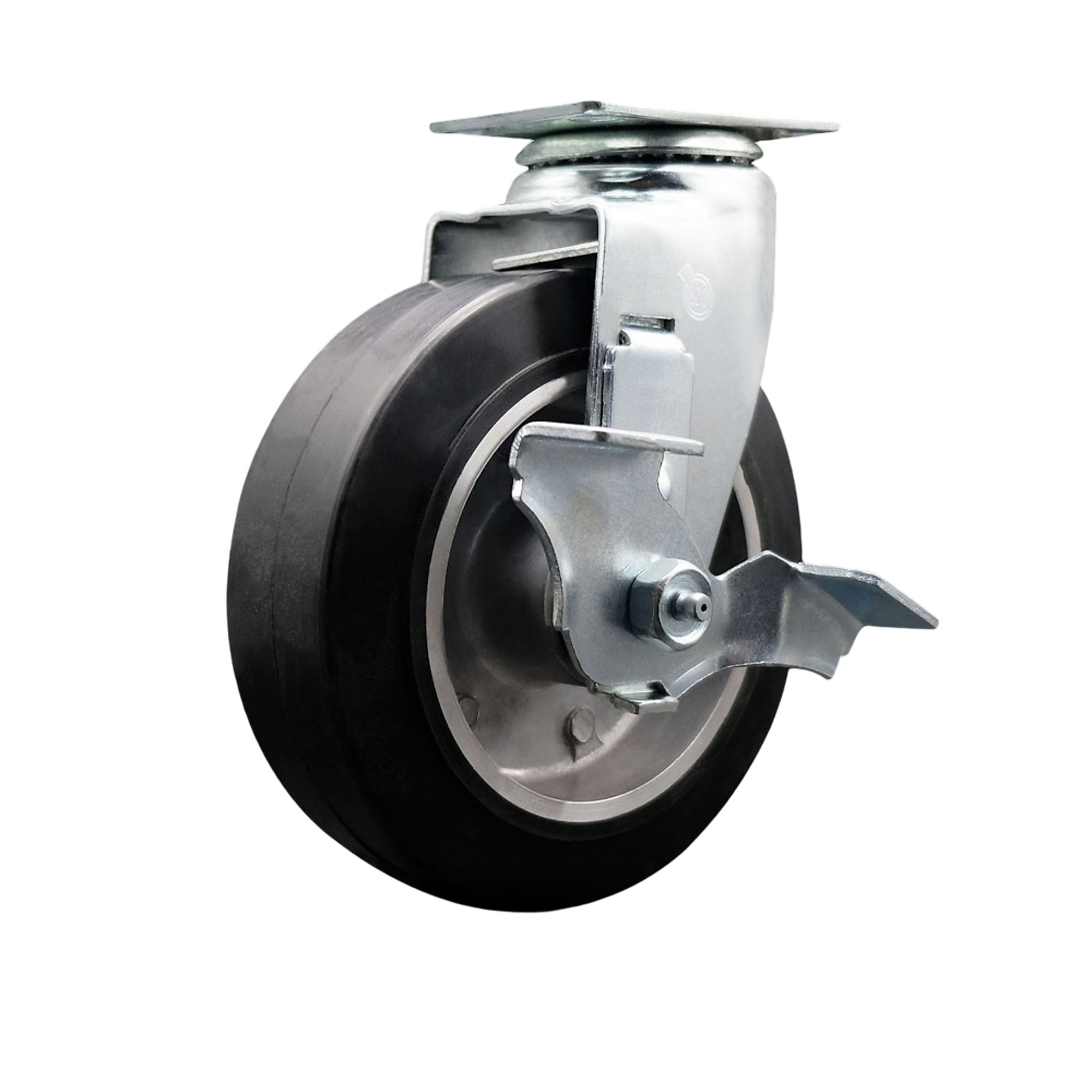 Service Caster, 6Inch x 2Inch Plate Caster, Wheel Diameter 6 in, Caster Type Swivel, Package (qty.) 1, Model SCC-20S620-RAR-TLB