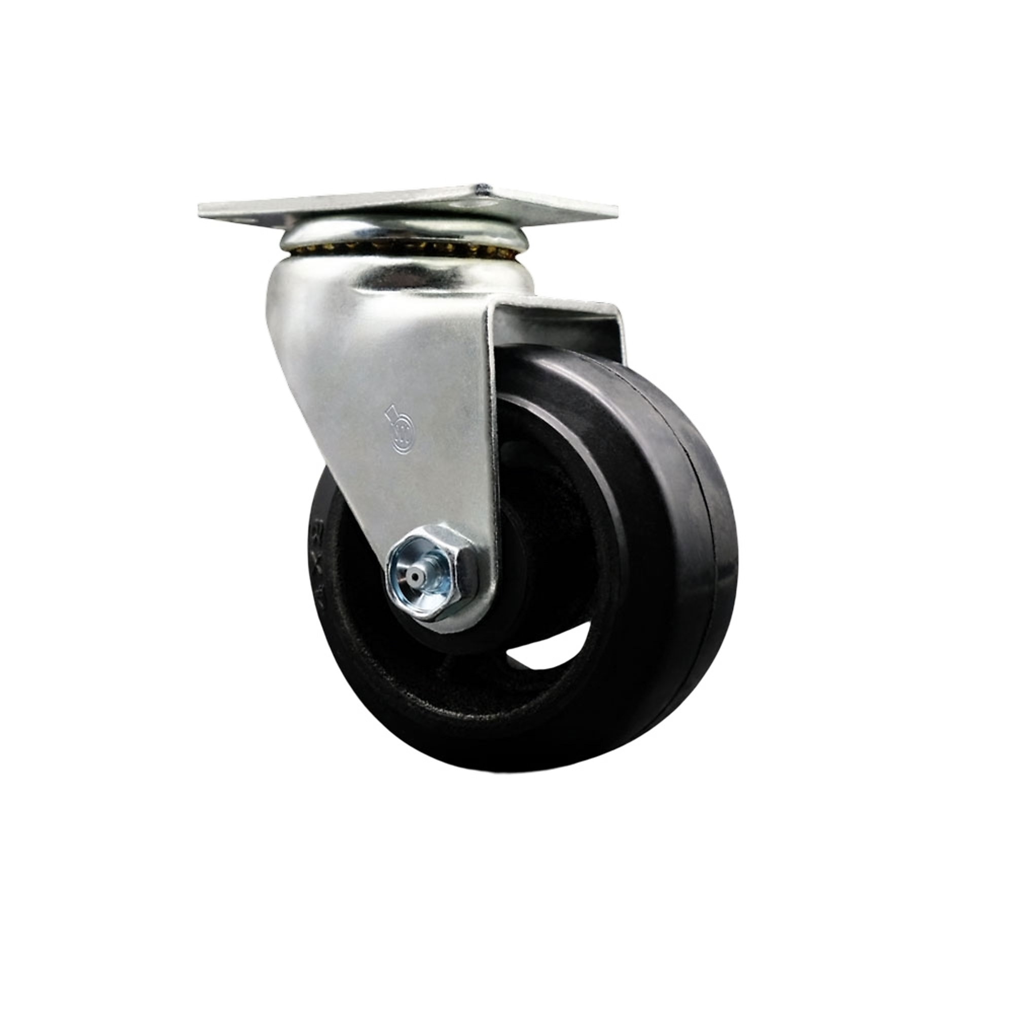 Service Caster, 4Inch x 2Inch Plate Caster, Wheel Diameter 4 in, Caster Type Swivel, Package (qty.) 1, Model SCC-20S420-RSR