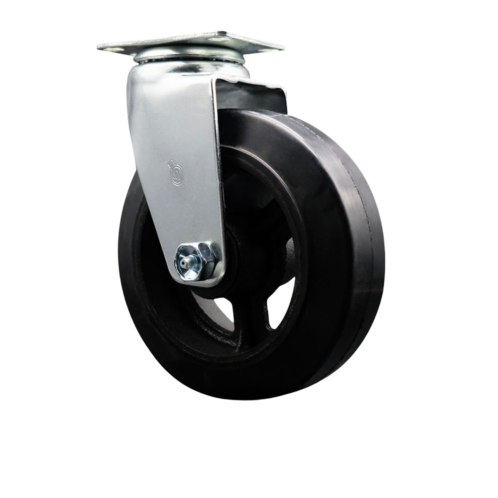 Service Caster, 6Inch x 2Inch Plate Caster, Wheel Diameter 6 in, Caster Type Swivel, Package (qty.) 1, Model SCC-20S620-RSR