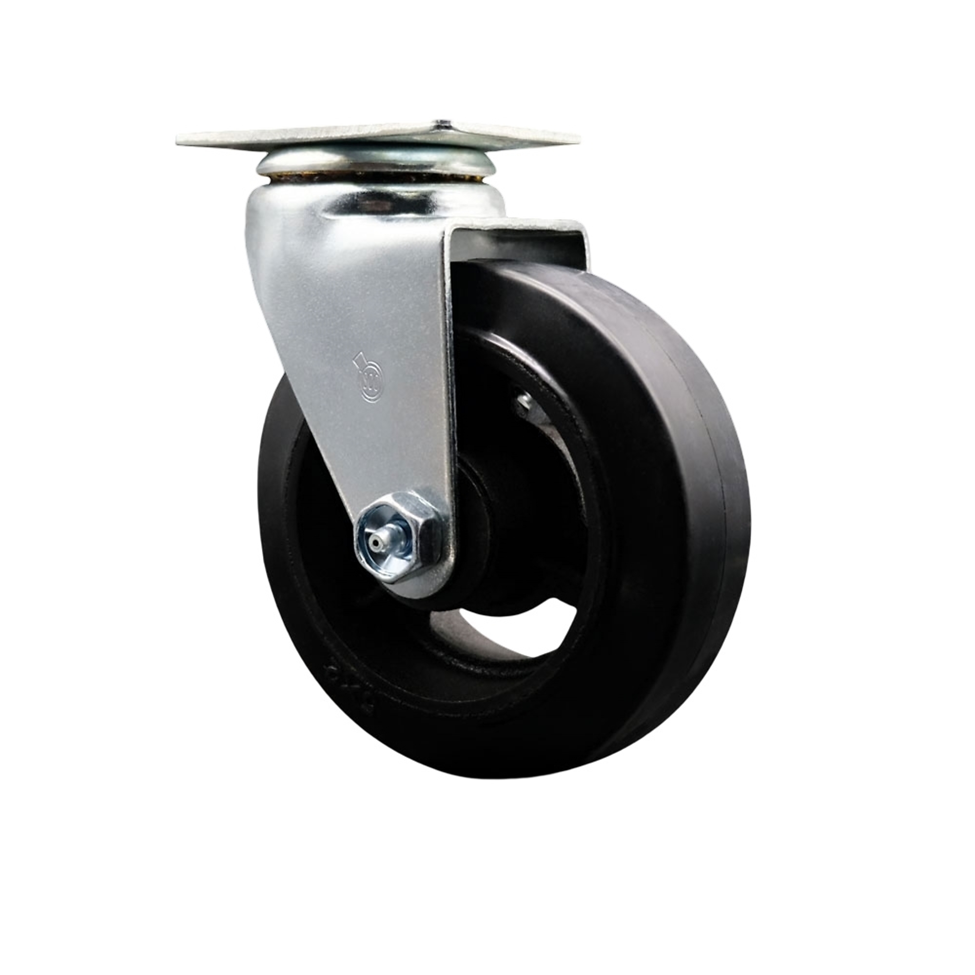 Service Caster, 5Inch x 2Inch Plate Caster, Wheel Diameter 5 in, Caster Type Swivel, Package (qty.) 1, Model SCC-20S520-RSR