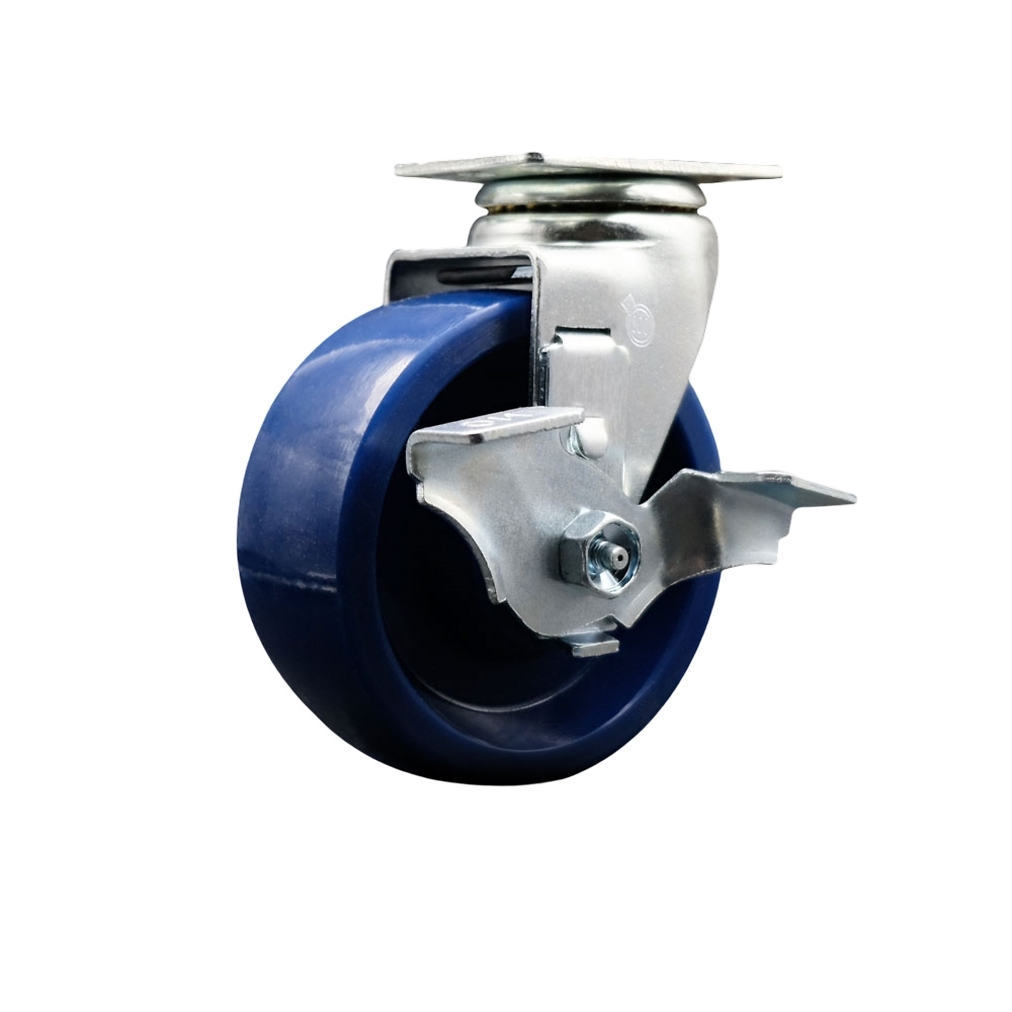 Service Caster, 5Inch x 2Inch Plate Caster, Wheel Diameter 5 in, Caster Type Swivel, Package (qty.) 1, Model SCC-20S520-SPUR-TLB