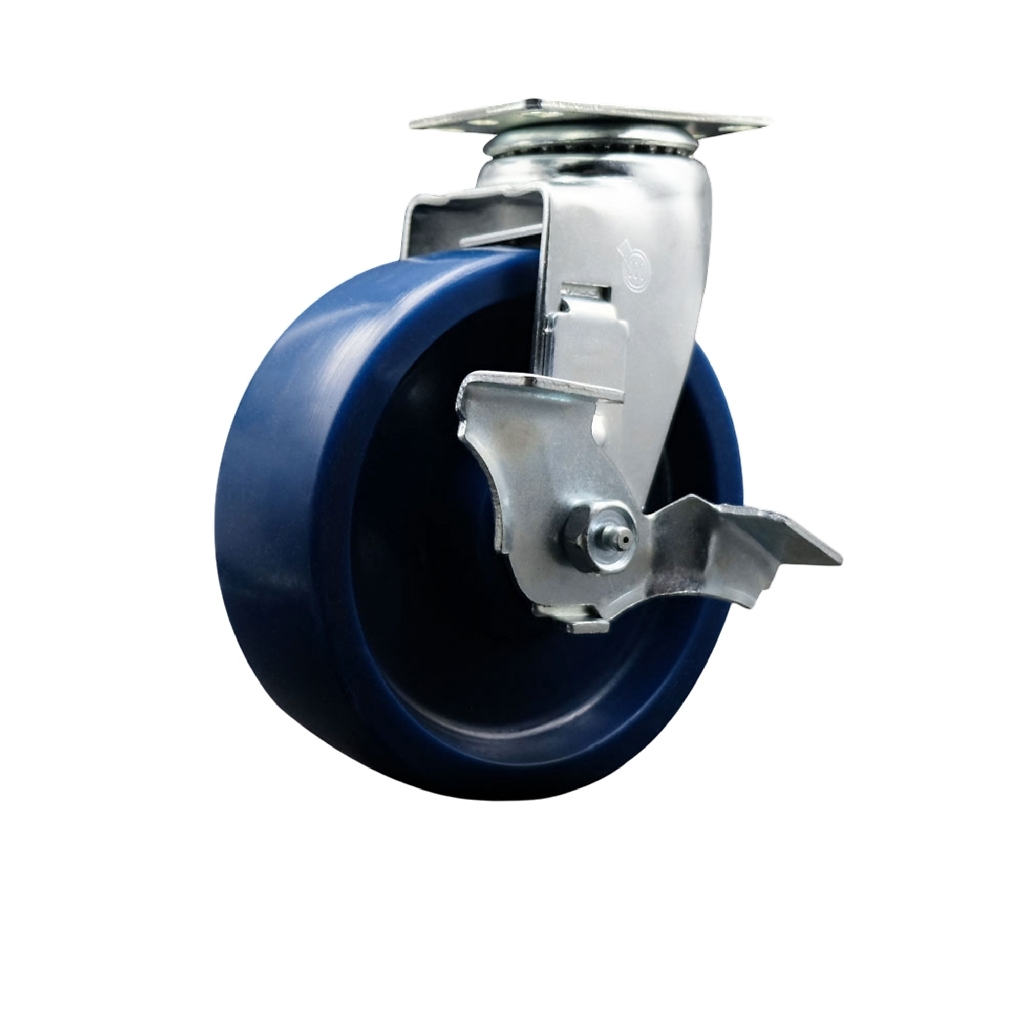 Service Caster, 6Inch x 2Inch Plate Caster, Wheel Diameter 6 in, Caster Type Swivel, Package (qty.) 1, Model SCC-20S620-SPUR-TLB