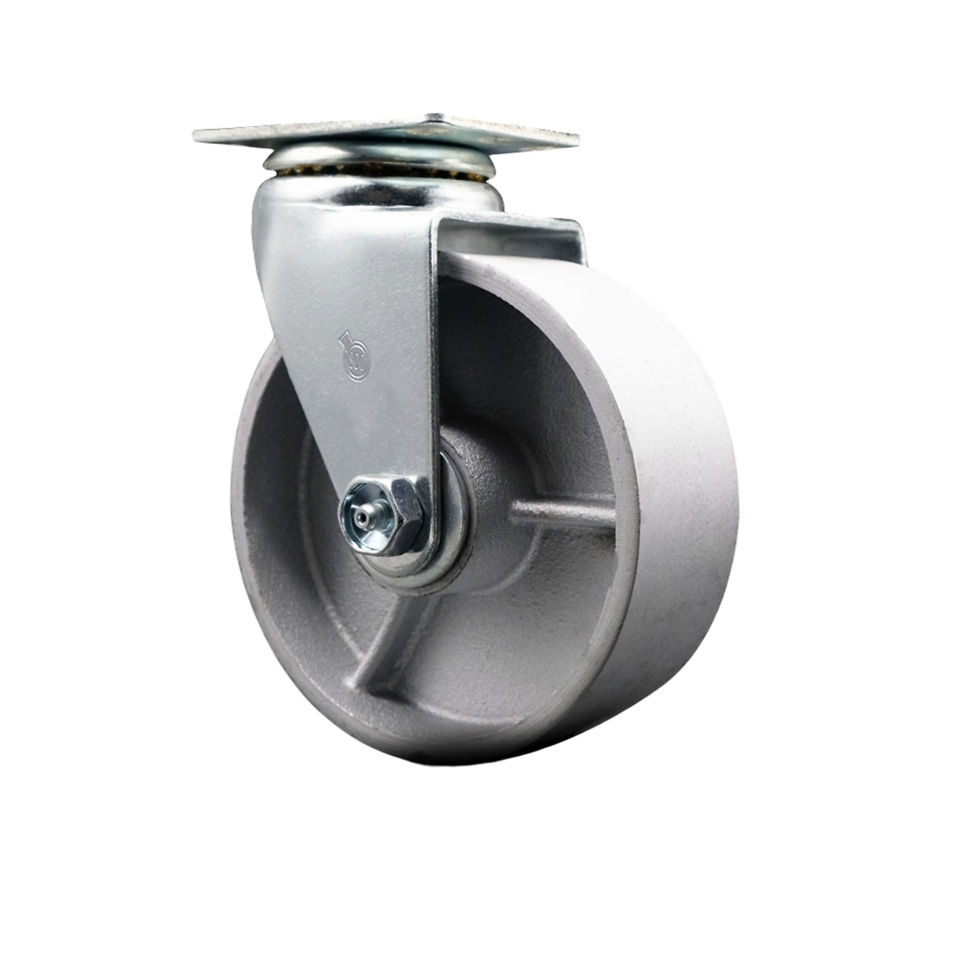 Service Caster, 5Inch x 2Inch Plate Caster, Wheel Diameter 5 in, Caster Type Swivel, Package (qty.) 1, Model SCC-20S520-SSR