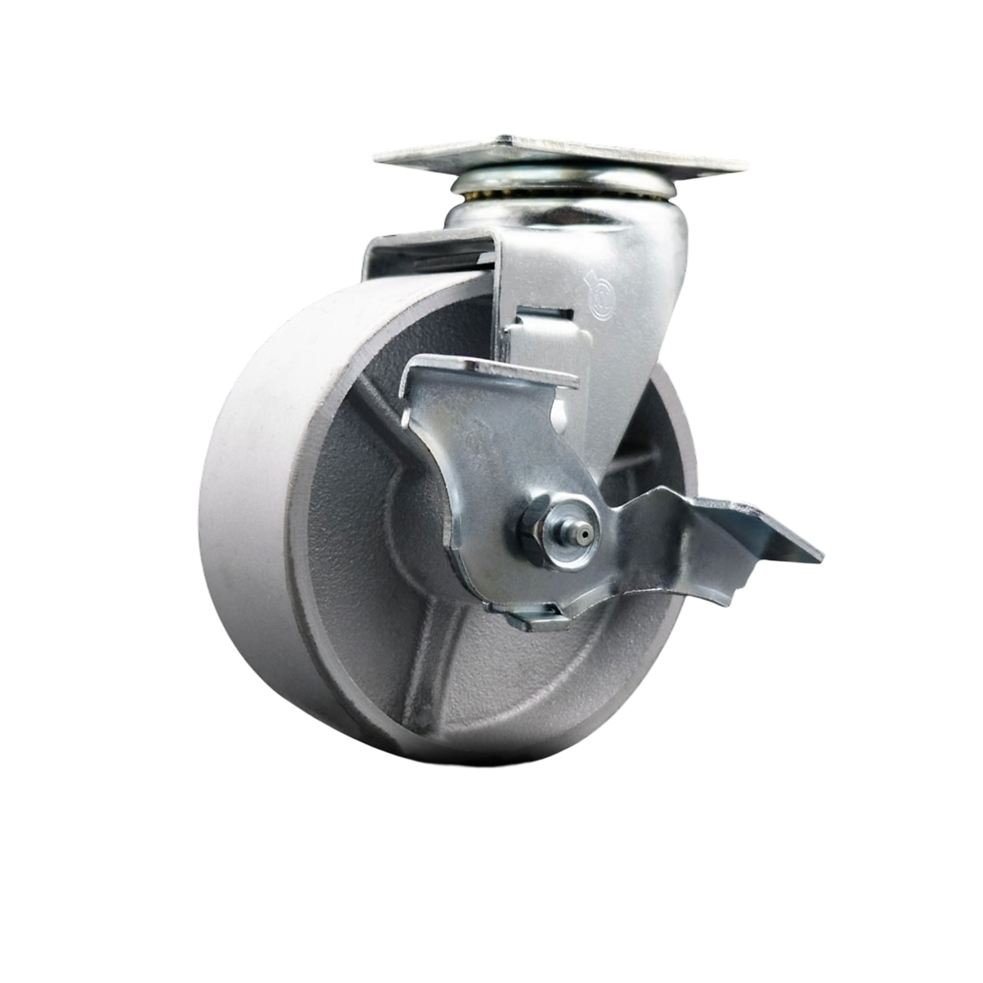 Service Caster, 5Inch x 2Inch Plate Caster, Wheel Diameter 5 in, Caster Type Swivel, Package (qty.) 1, Model SCC-20S520-SSB-TLB