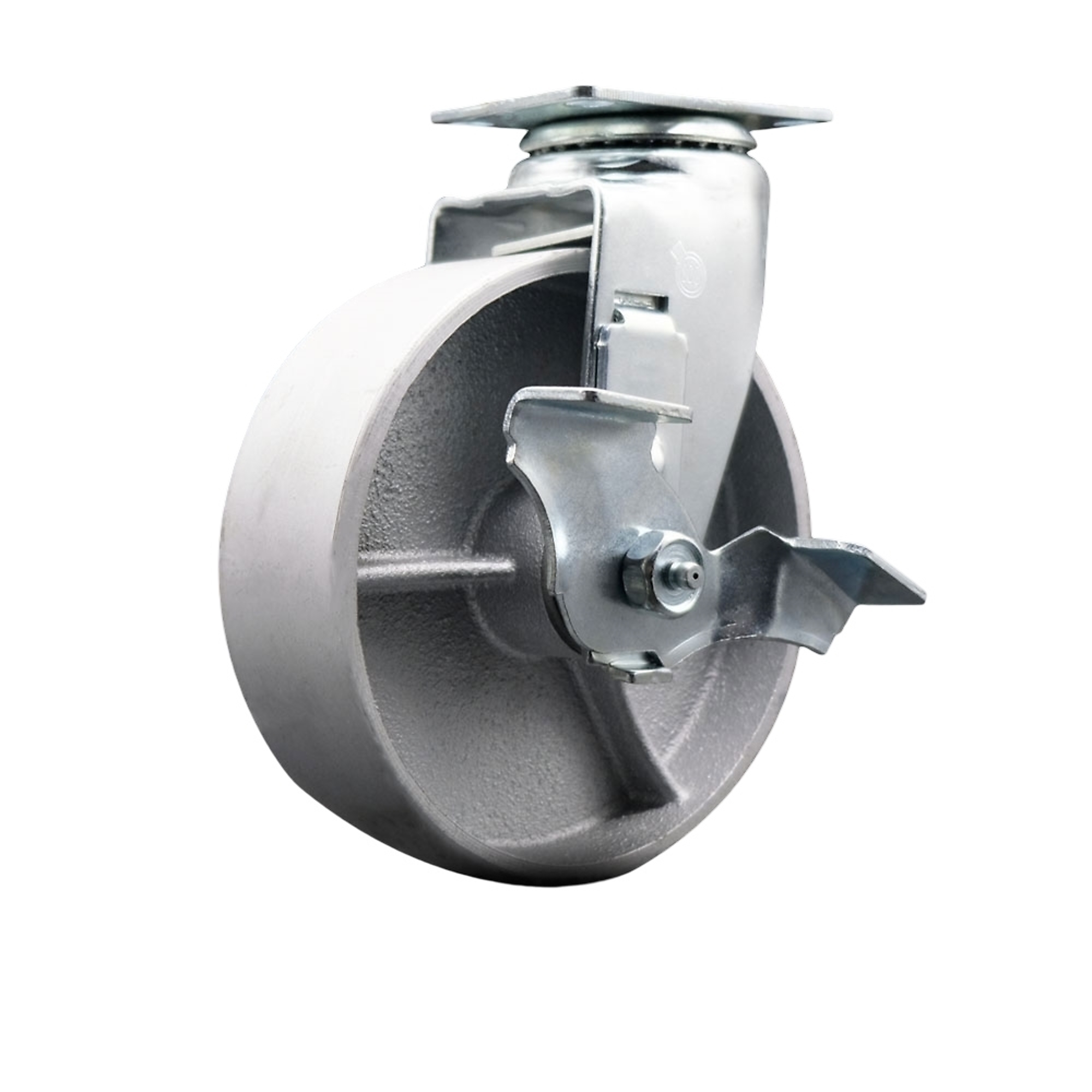 Service Caster, 6Inch x 2Inch Plate Caster, Wheel Diameter 6 in, Caster Type Swivel, Package (qty.) 1, Model SCC-20S620-SSB-TLB