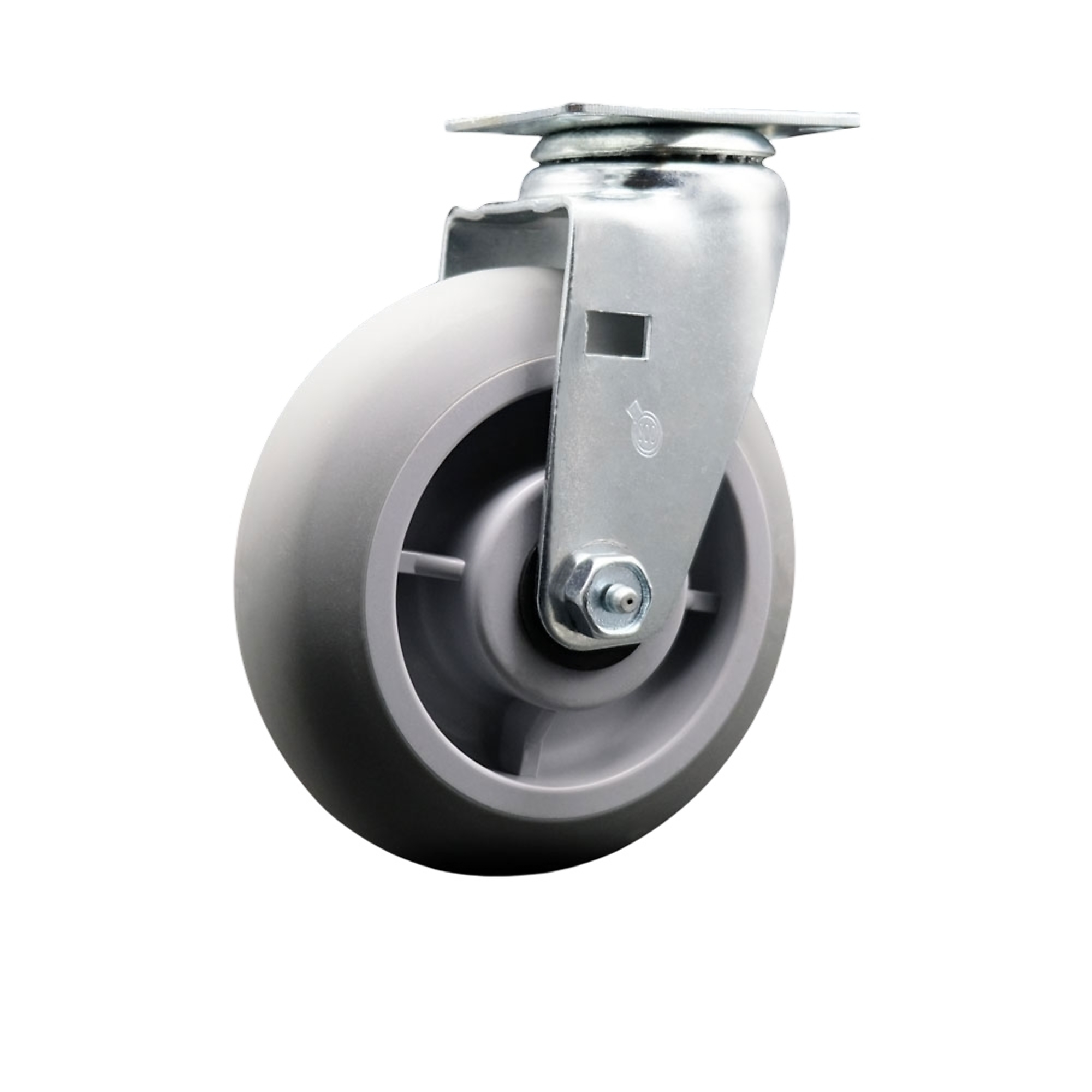 Service Caster, 6Inch x 2Inch Plate Caster, Wheel Diameter 6 in, Caster Type Swivel, Package (qty.) 1, Model SCC-20S620-TPRRD