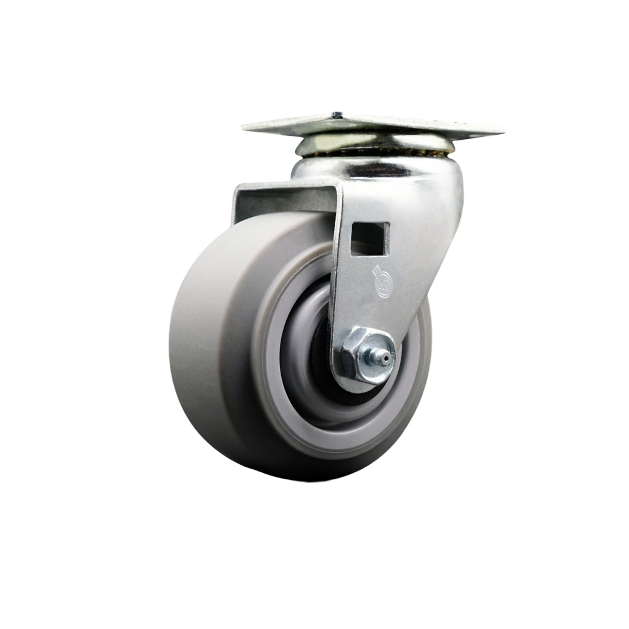 Service Caster, 4Inch x 2Inch Plate Caster, Wheel Diameter 4 in, Caster Type Swivel, Package (qty.) 1, Model SCC-20S420-TPRRF