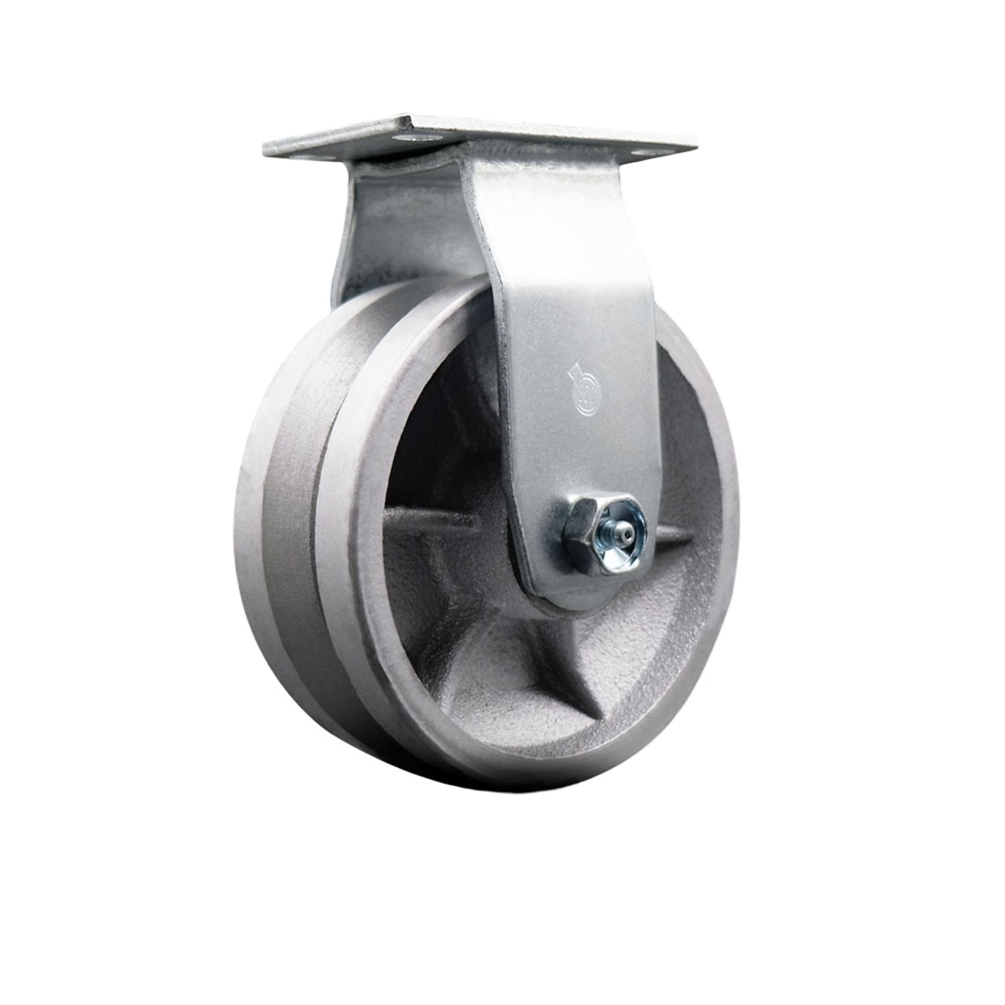 Service Caster, 5Inch x 2Inch Plate Caster, Wheel Diameter 5 in, Caster Type Rigid, Package (qty.) 1, Model SCC-20R520-VGR