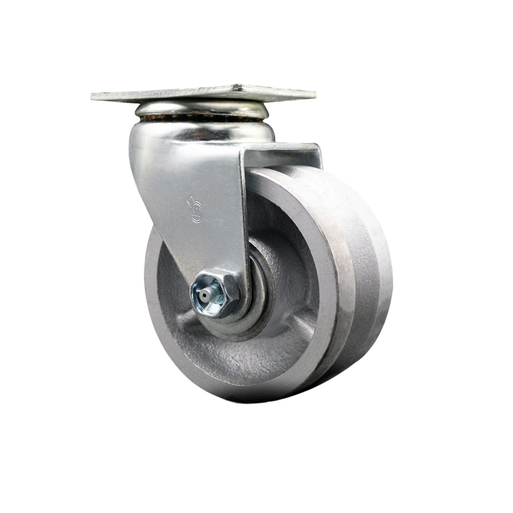 Service Caster, 4Inch x 2Inch Plate Caster, Wheel Diameter 4 in, Caster Type Swivel, Package (qty.) 1, Model SCC-20S420-VGR