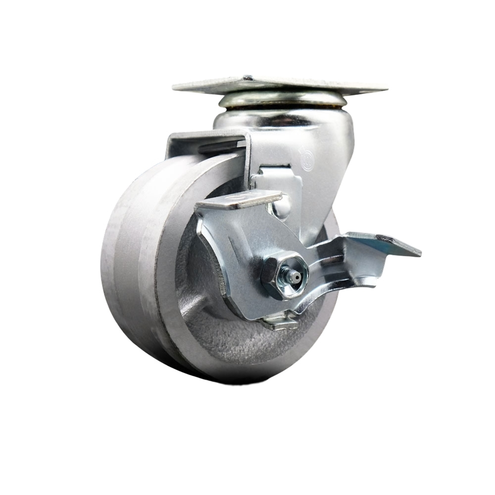 Service Caster, 4Inch x 2Inch Plate Caster, Wheel Diameter 4 in, Caster Type Swivel, Package (qty.) 1, Model SCC-20S420-VGR-TLB