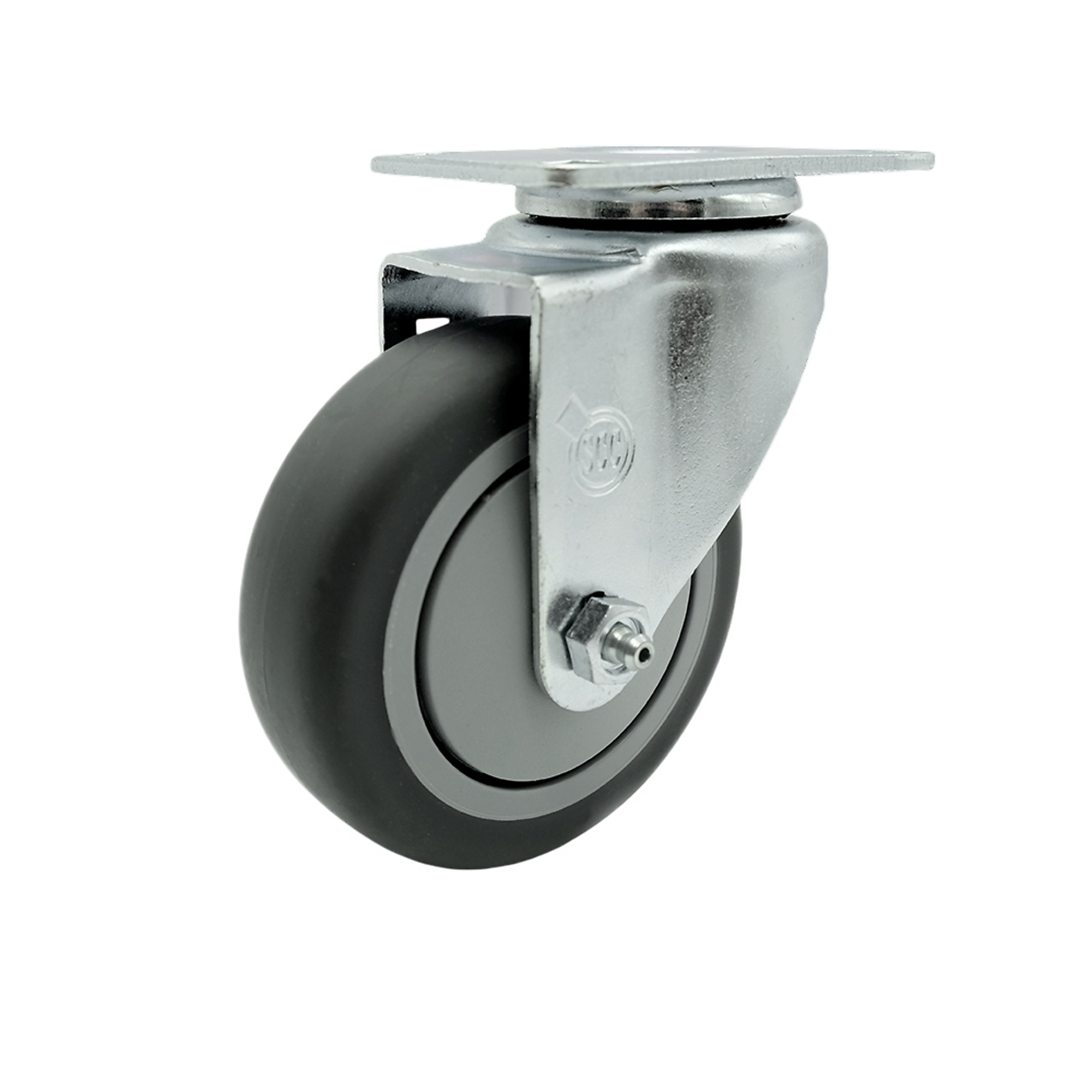 Service Caster, 4Inch Plate Caster, Wheel Diameter 4 in, Caster Type Swivel, Package (qty.) 1, Model RUB-SCC-20S414-TPRB