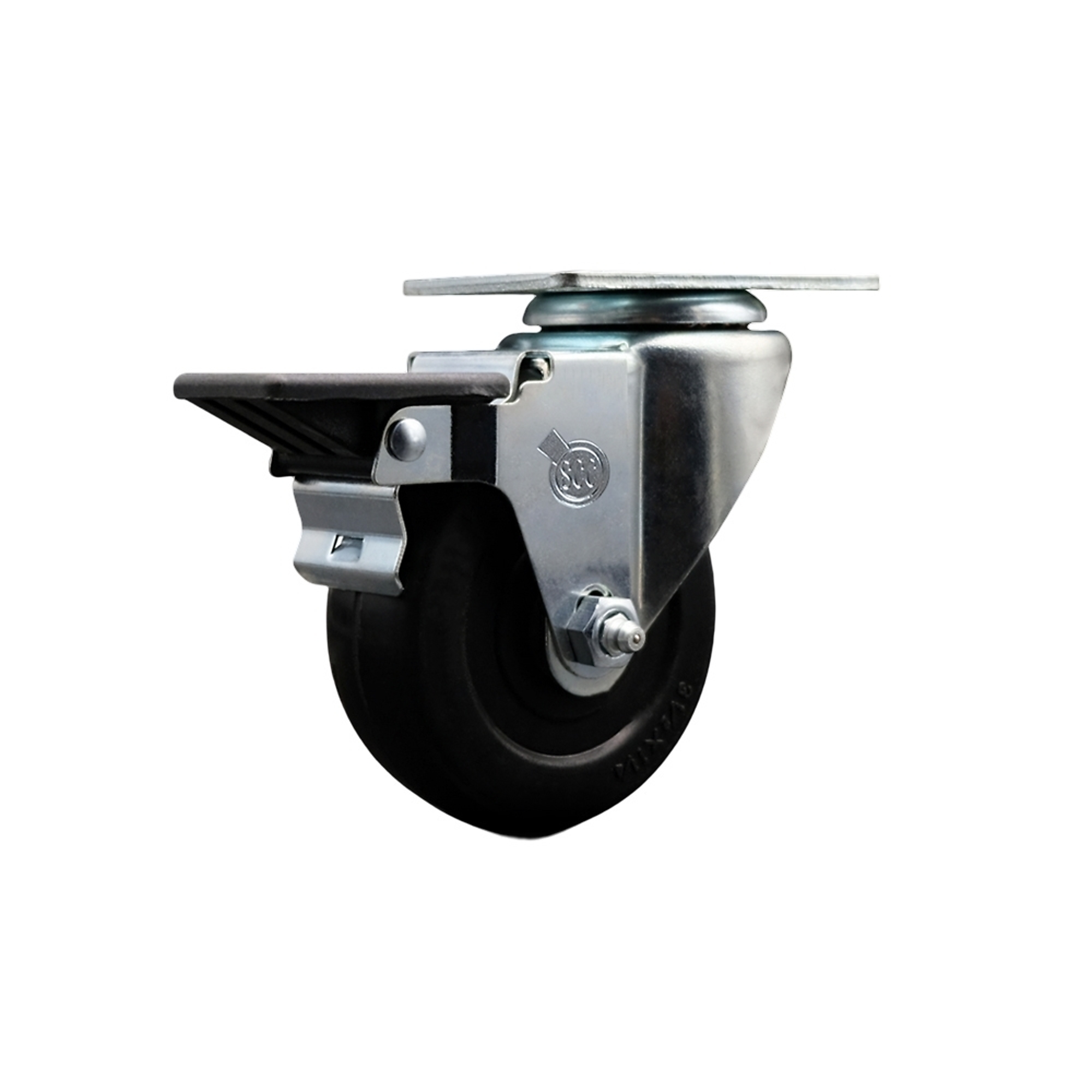 Service Caster, 3 1/2Inch x 1 1/4Inch Plate Caster, Wheel Diameter 3.5 in, Caster Type Swivel, Package (qty.) 1, Model SCC-20S3514-HRS-PLB