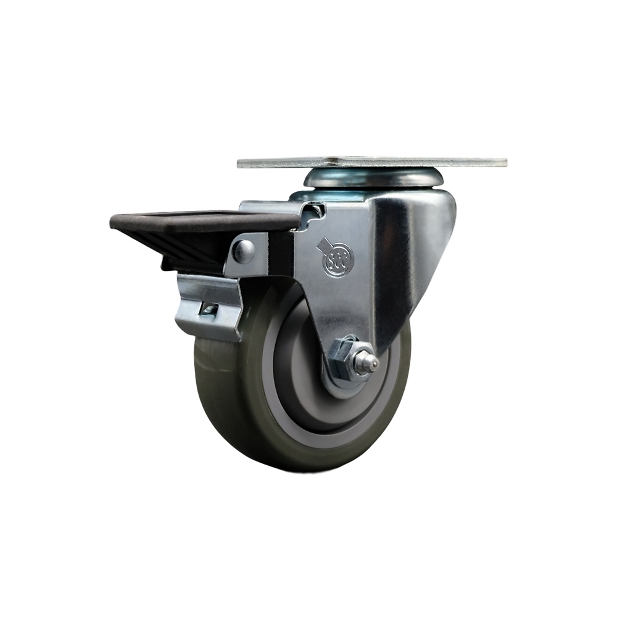 Service Caster, 3 1/2Inch x 1 1/4Inch Plate Caster, Wheel Diameter 3.5 in, Caster Type Swivel, Package (qty.) 1, Model SCC-20S3514-PPUB-PLB