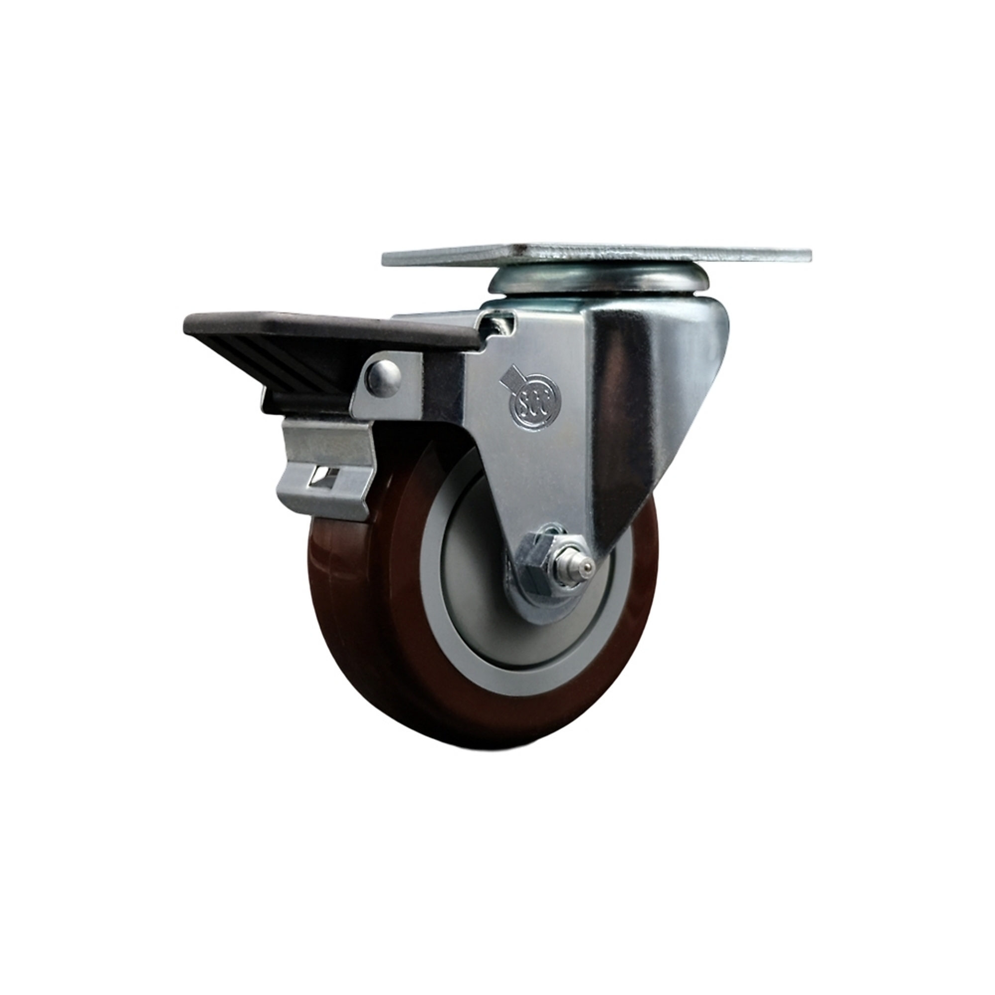 Service Caster, 3 1/2Inch x 1 1/4Inch Plate Caster, Wheel Diameter 3.5 in, Caster Type Swivel, Package (qty.) 1, Model SCC-20S3514-PPUB-MRN-PLB