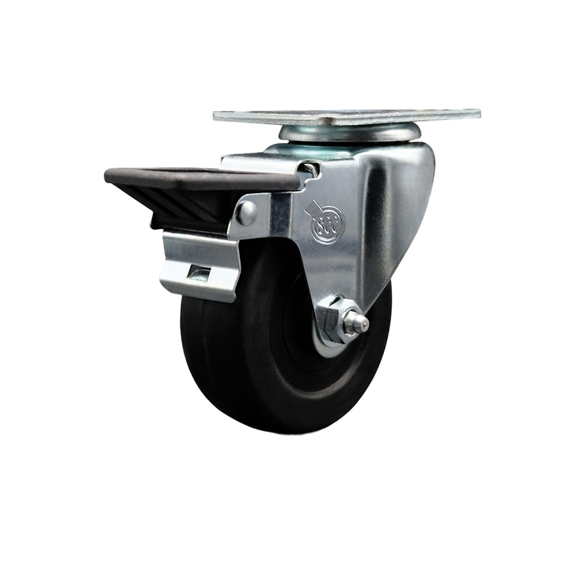 Service Caster, 3 1/2Inch x 1 1/4Inch Plate Caster, Wheel Diameter 3.5 in, Caster Type Swivel, Package (qty.) 1, Model SCC-20S3514-SRS-PLB