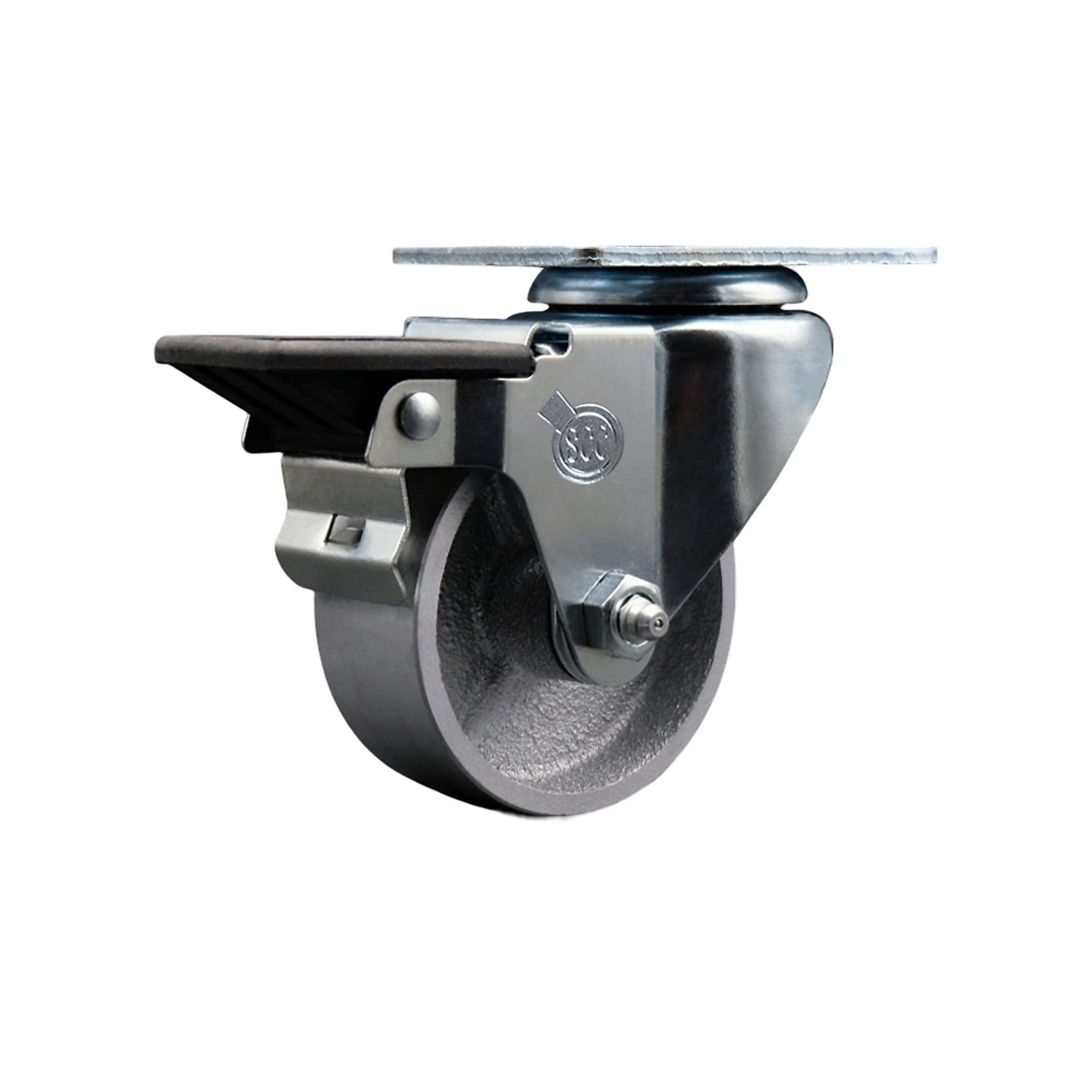 Service Caster, 3Inch x 1 1/4Inch Plate Caster, Wheel Diameter 3 in, Caster Type Swivel, Package (qty.) 1, Model SCC-20S314-SSS-PLB