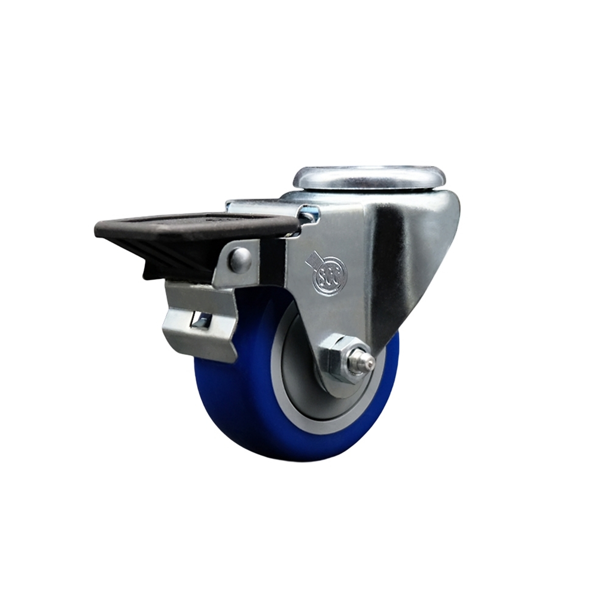 Service Caster, 3Inch x 1 1/4Inch Stem Caster, Wheel Diameter 3 in, Caster Type Swivel, Package (qty.) 1, Model SCC-BH20S314-PPUB-BLUE-PLB