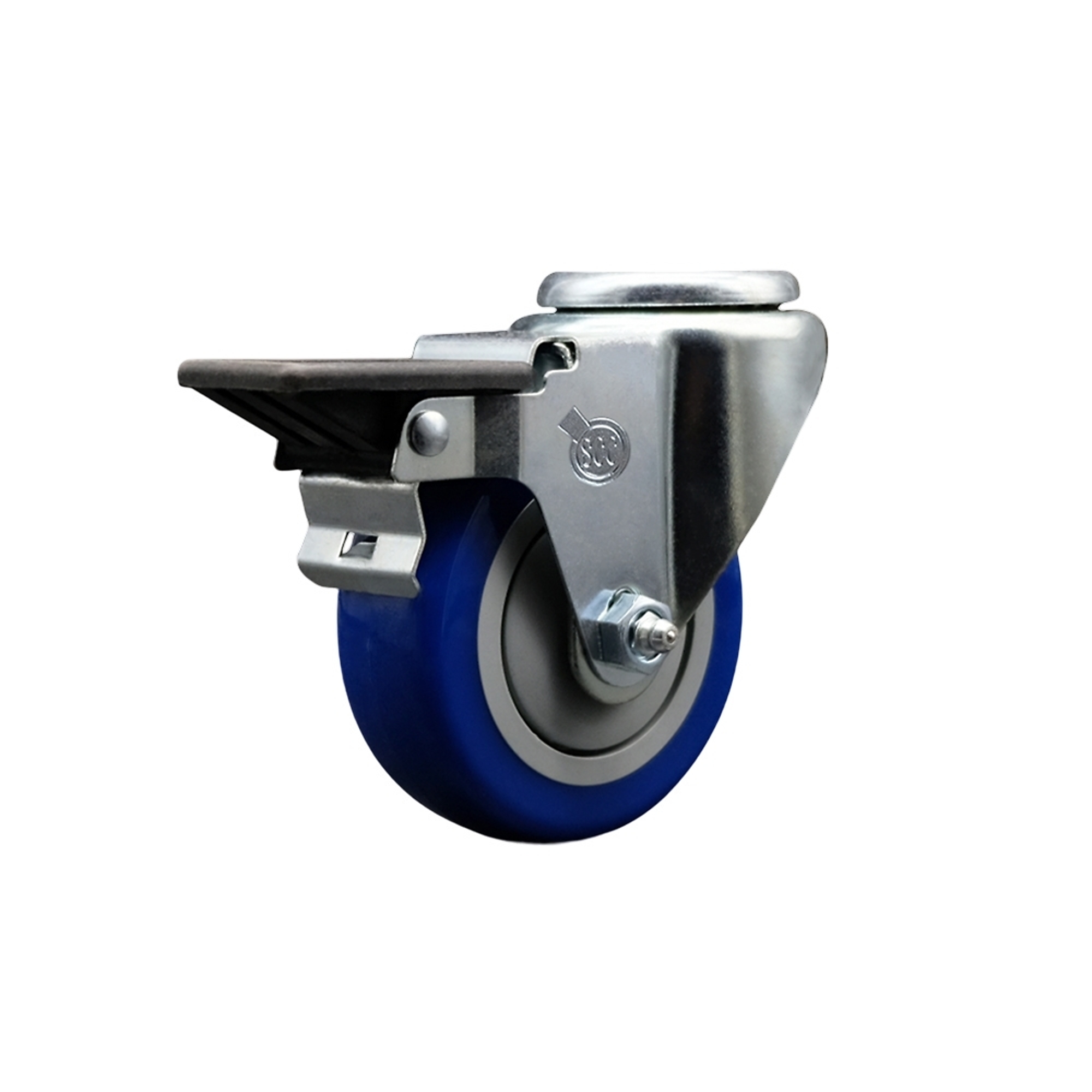 Service Caster, 3 1/2Inch x 1 1/4Inch Stem Caster, Wheel Diameter 3.5 in, Caster Type Swivel, Package (qty.) 1, Model SCC-BH20S3514-PPUB-BLUE-PLB