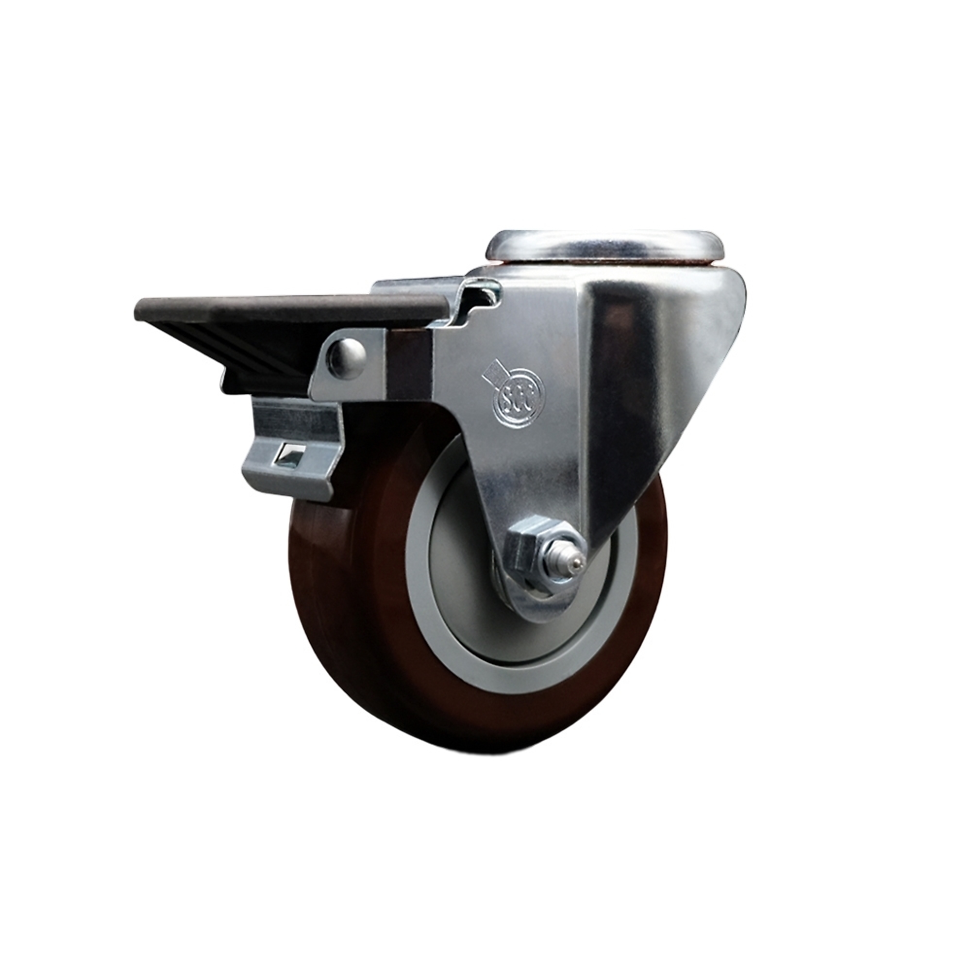 Service Caster, 3 1/2Inch x 1 1/4Inch Stem Caster, Wheel Diameter 3.5 in, Caster Type Swivel, Package (qty.) 1, Model SCC-BH20S3514-PPUB-MRN-PLB