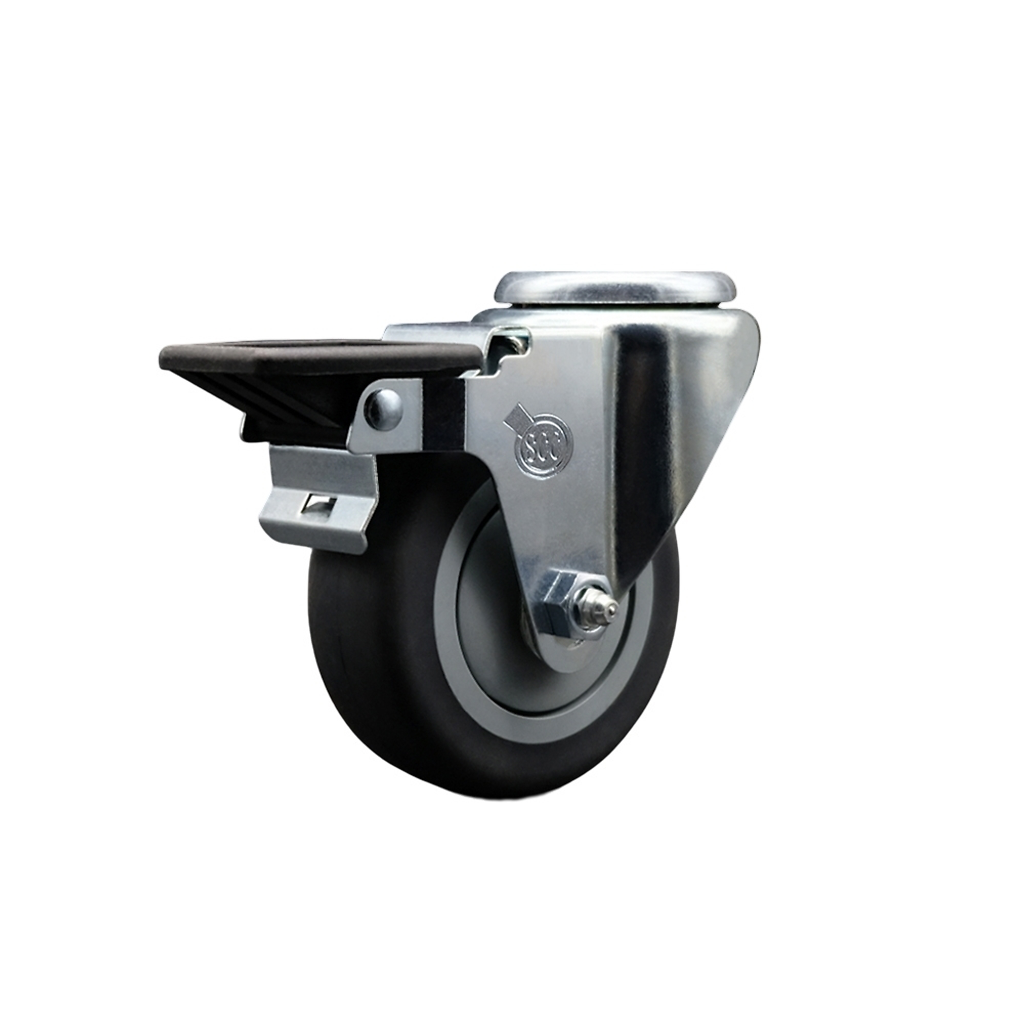 Service Caster, 3 1/2Inch x 1 1/4Inch Stem Caster, Wheel Diameter 3.5 in, Caster Type Swivel, Package (qty.) 1, Model SCC-BH20S3514-TPRB-PLB