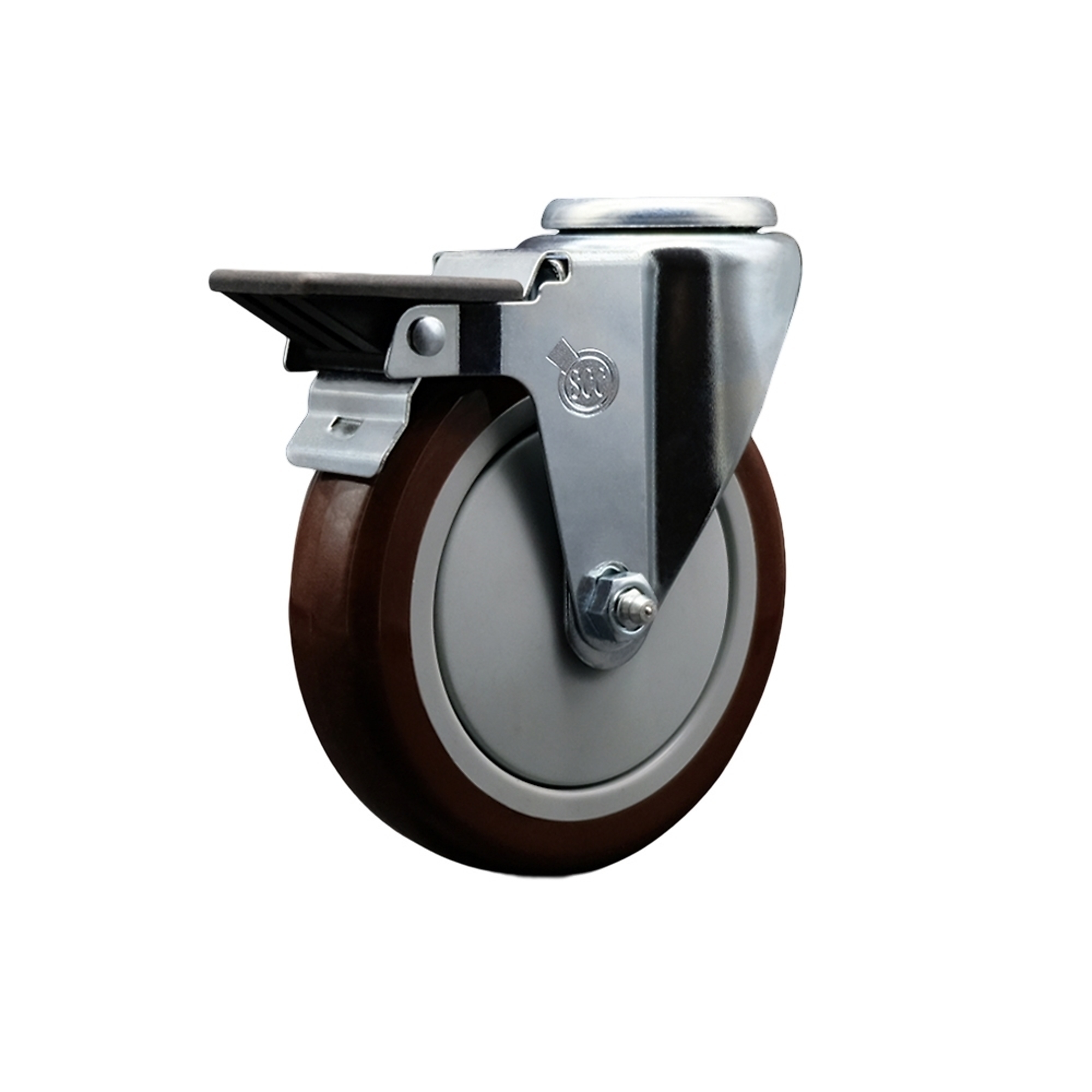 Service Caster, 5Inch x 1 1/4Inch Stem Caster, Wheel Diameter 5 in, Caster Type Swivel, Package (qty.) 1, Model SCC-BH20S514-PPUB-MRN-PLB