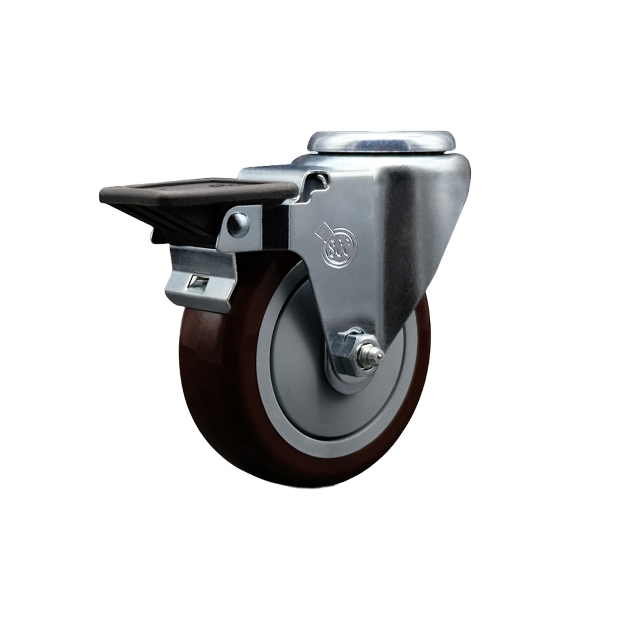 Service Caster, 4Inch x 1 1/4Inch Stem Caster, Wheel Diameter 4 in, Caster Type Swivel, Package (qty.) 1, Model SCC-BH20S414-PPUB-MRN-PLB