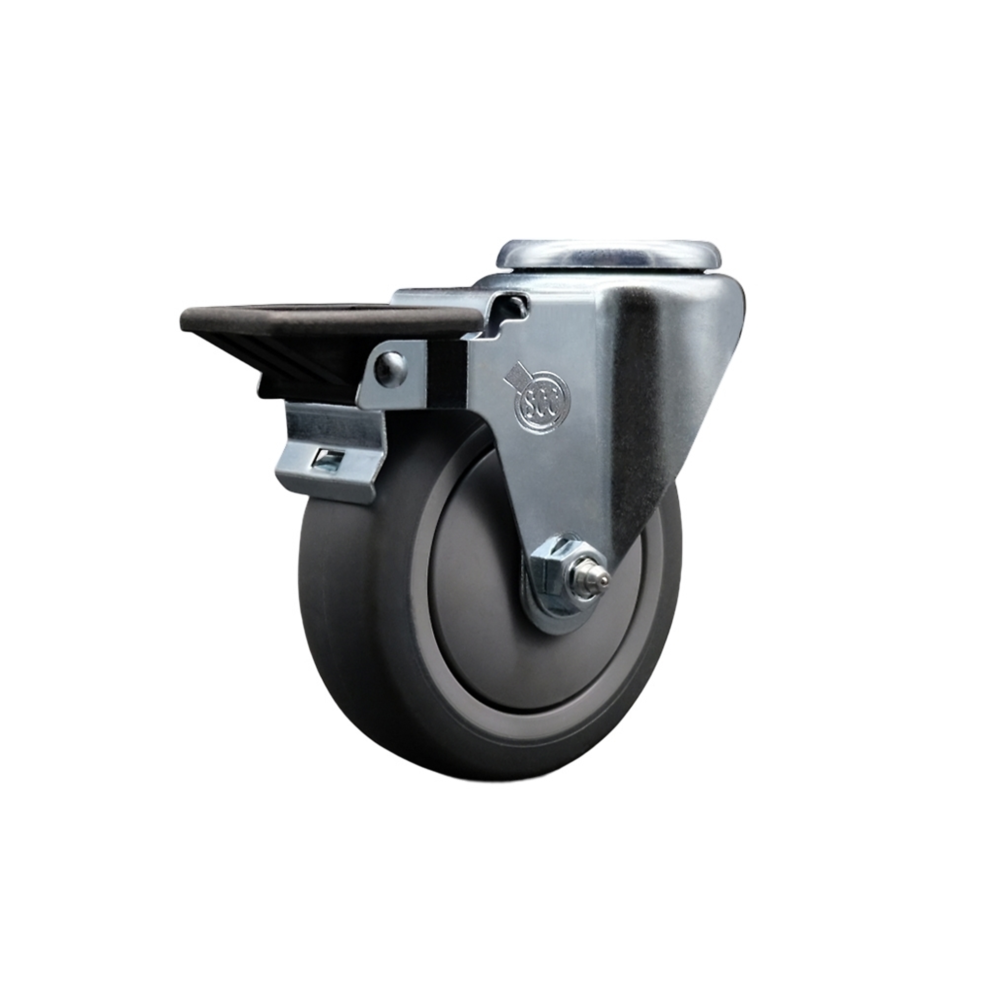 Service Caster, 4Inch x 1 1/4Inch Stem Caster, Wheel Diameter 4 in, Caster Type Swivel, Package (qty.) 1, Model SCC-BH20S414-TPRB-PLB