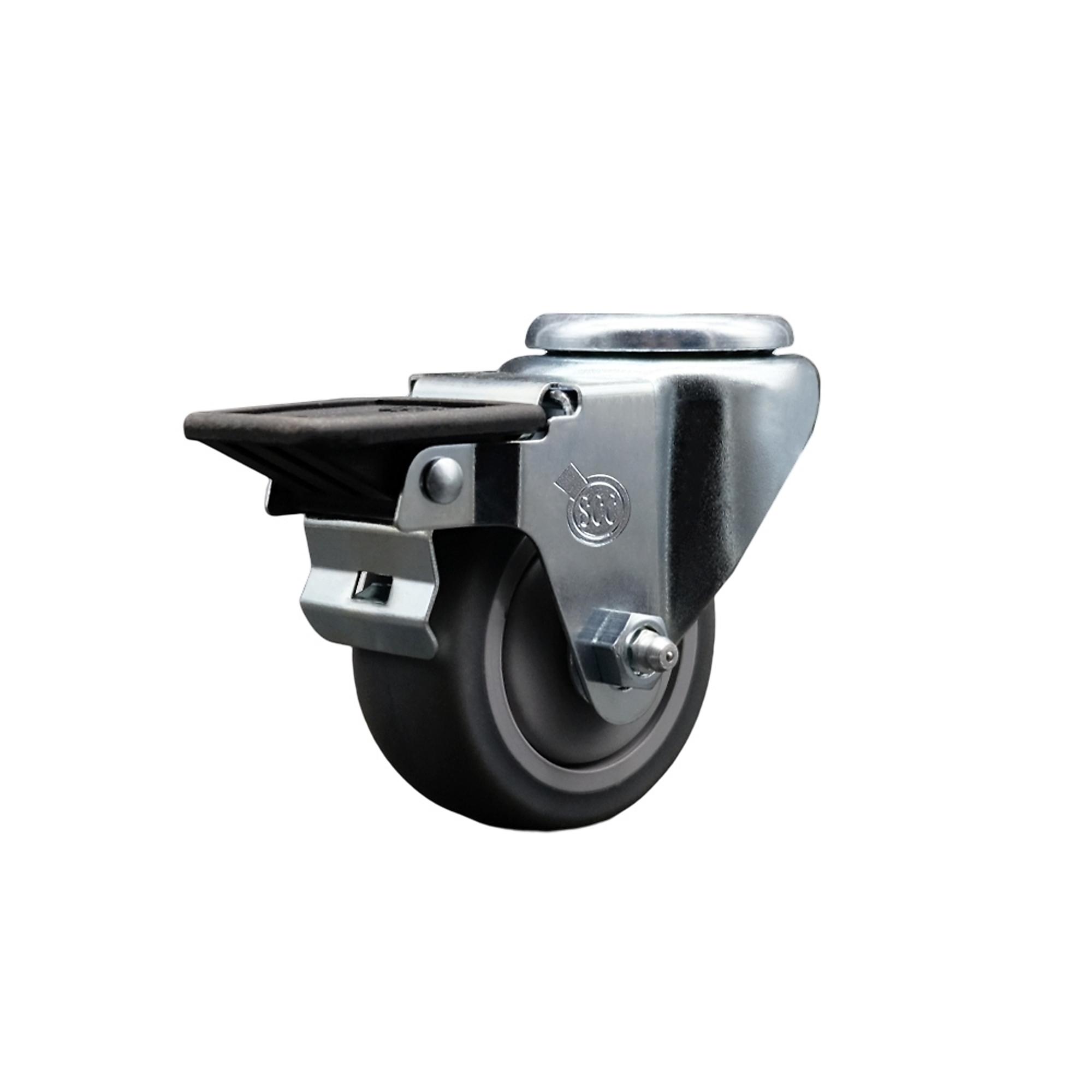 Service Caster, 3Inch x 1 1/4Inch Stem Caster, Wheel Diameter 3 in, Caster Type Swivel, Package (qty.) 1, Model SCC-BH20S314-TPRB-PLB