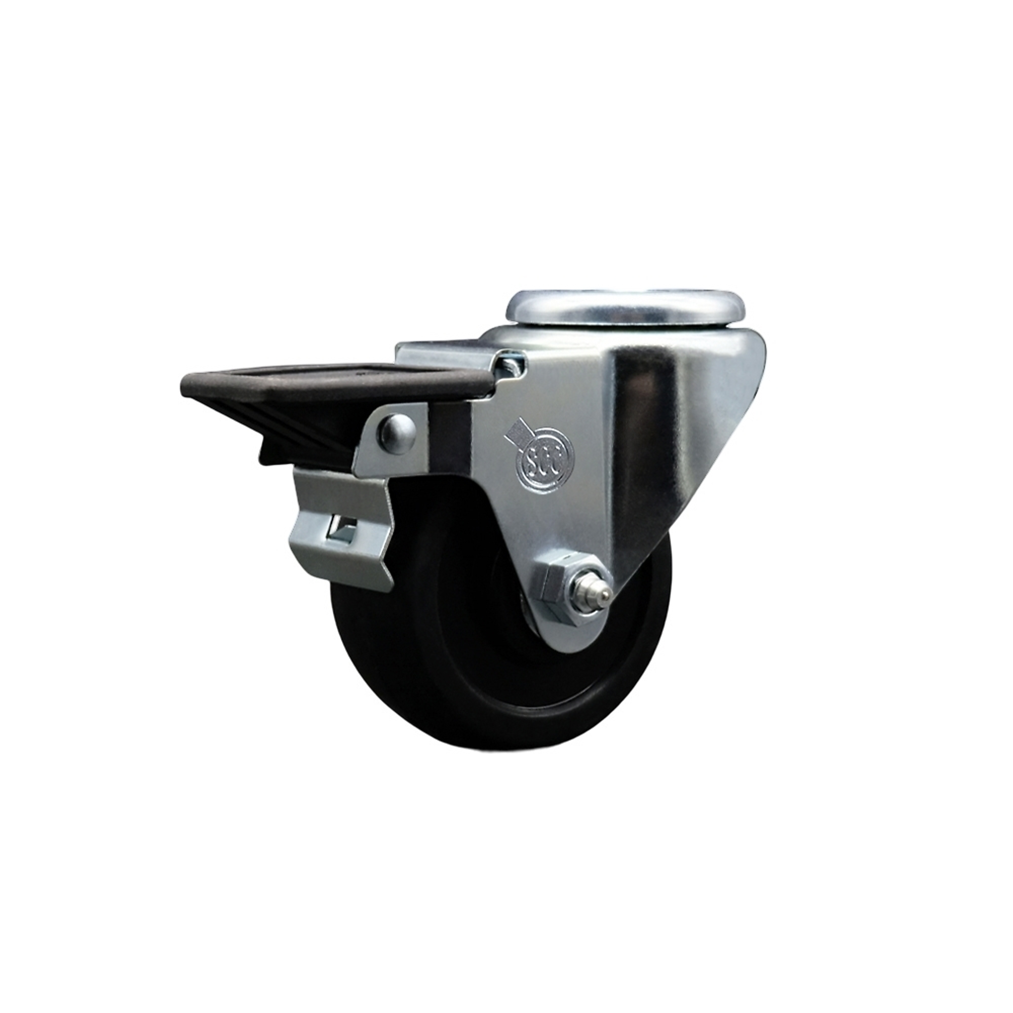 Service Caster, 3Inch x 1 1/4Inch Stem Caster, Wheel Diameter 3 in, Caster Type Swivel, Package (qty.) 1, Model SCC-BH20S314-SRS-PLB