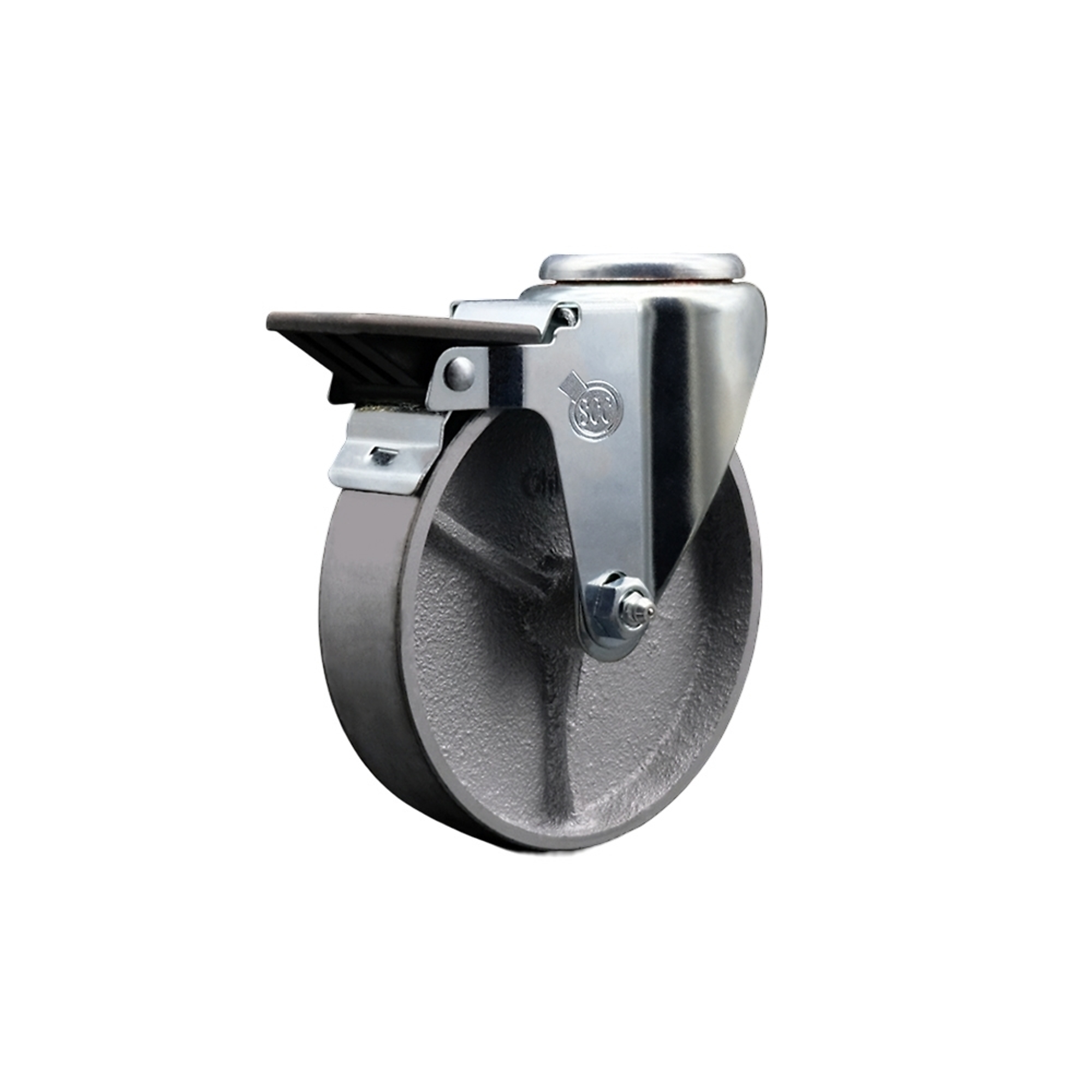 Service Caster, 5Inch x 1 1/2Inch Stem Caster, Wheel Diameter 5 in, Caster Type Swivel, Package (qty.) 1, Model SCC-BH20S515-SSR-PLB