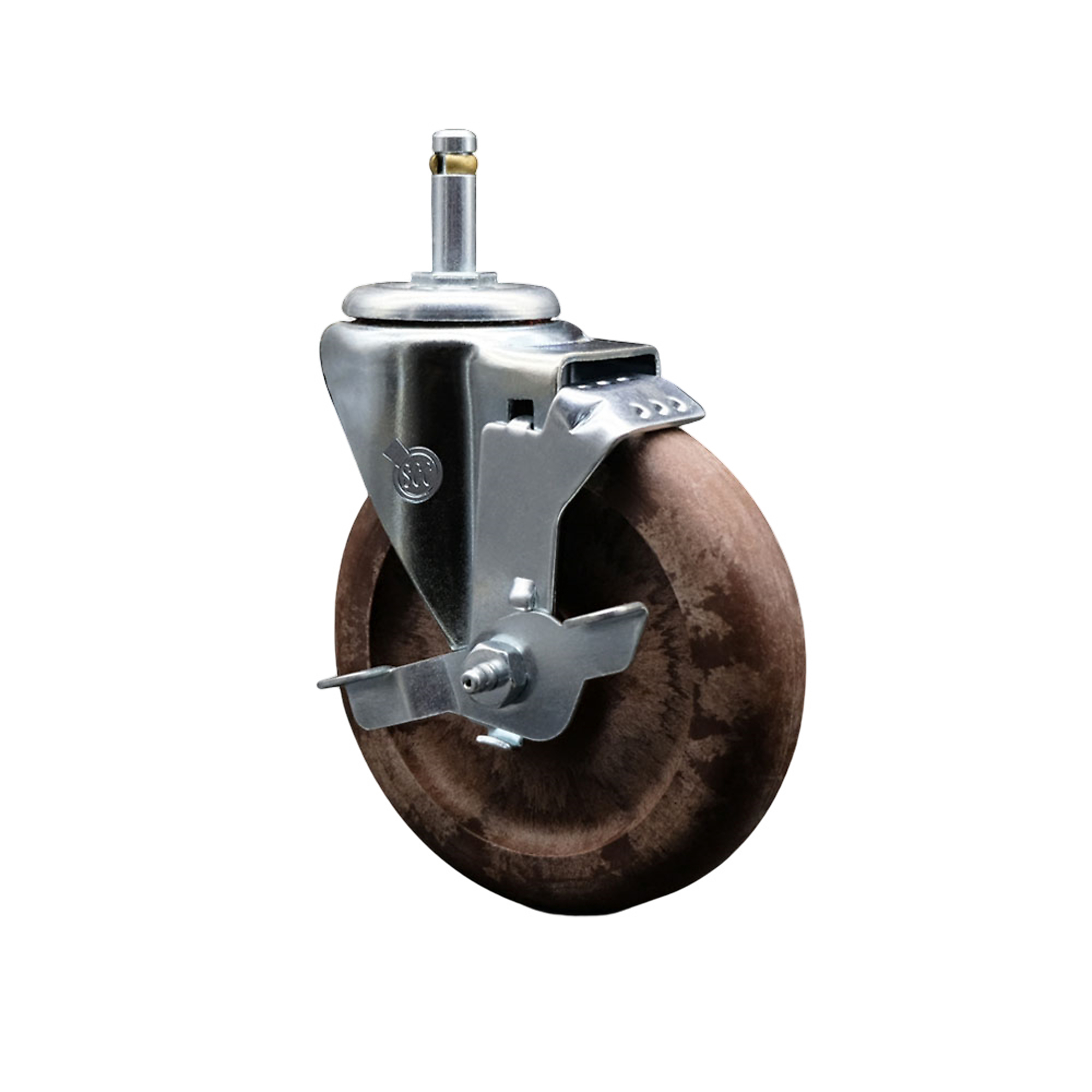 Service Caster, 5Inch x 1 1/4Inch Stem Caster, Wheel Diameter 5 in, Caster Type Swivel, Package (qty.) 1, Model SCC-GR20S514-GFNSHT-TLB-716138