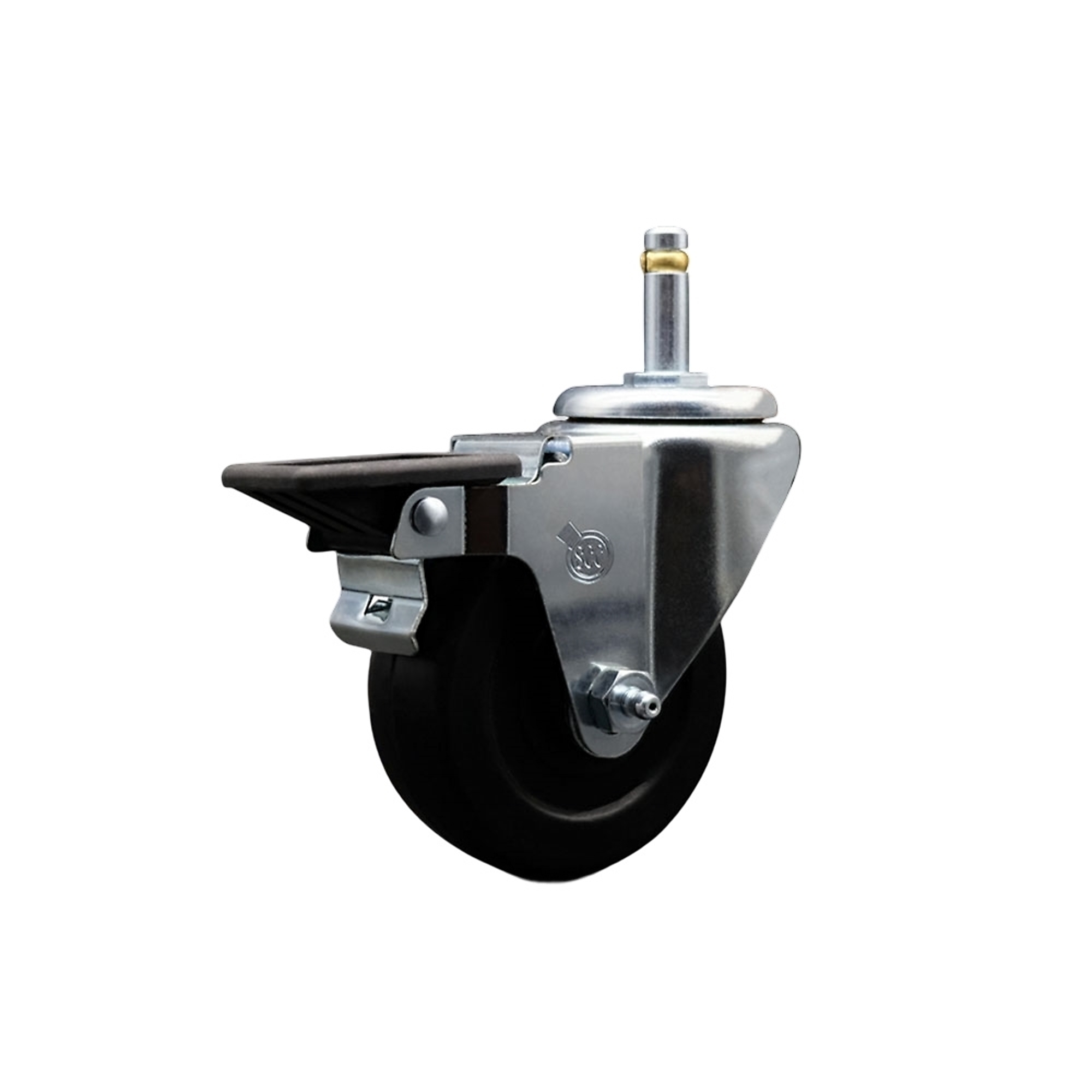 Service Caster, 3 1/2Inch x 1 1/4Inch Stem Caster, Wheel Diameter 3.5 in, Caster Type Swivel, Package (qty.) 1, Model SCC-GR20S3514-HRS-PLB-716138