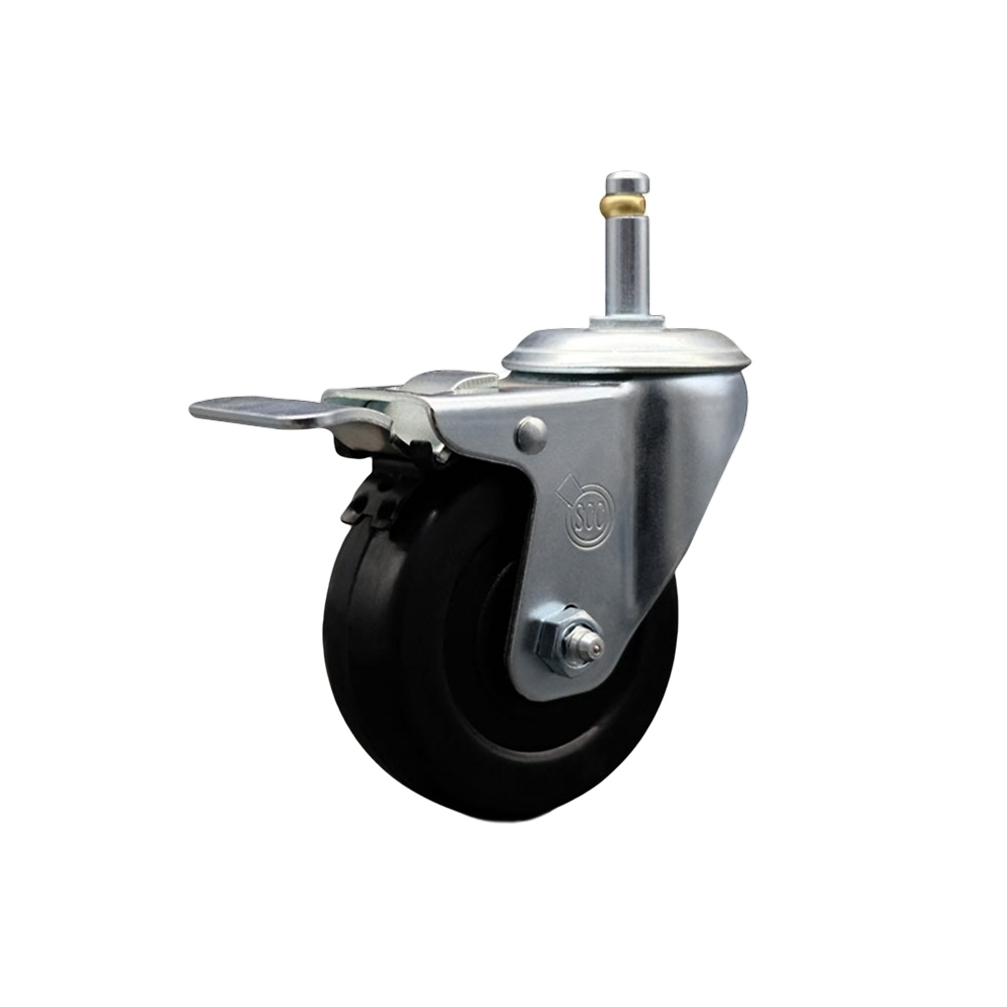 Service Caster, 4Inch x 1 1/4Inch Stem Caster, Wheel Diameter 4 in, Caster Type Swivel, Package (qty.) 1, Model SCC-GRTTL20S414-HRS-716138