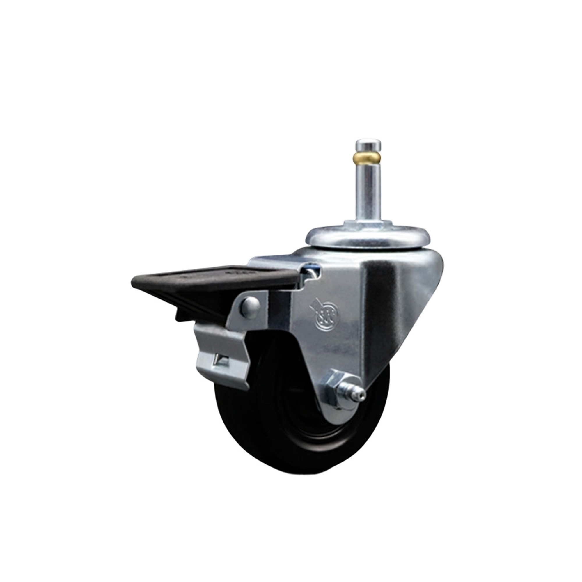 Service Caster, 3Inch x 1 1/4Inch Stem Caster, Wheel Diameter 3 in, Caster Type Swivel, Package (qty.) 1, Model SCC-GR20S314-HRS-PLB-716138