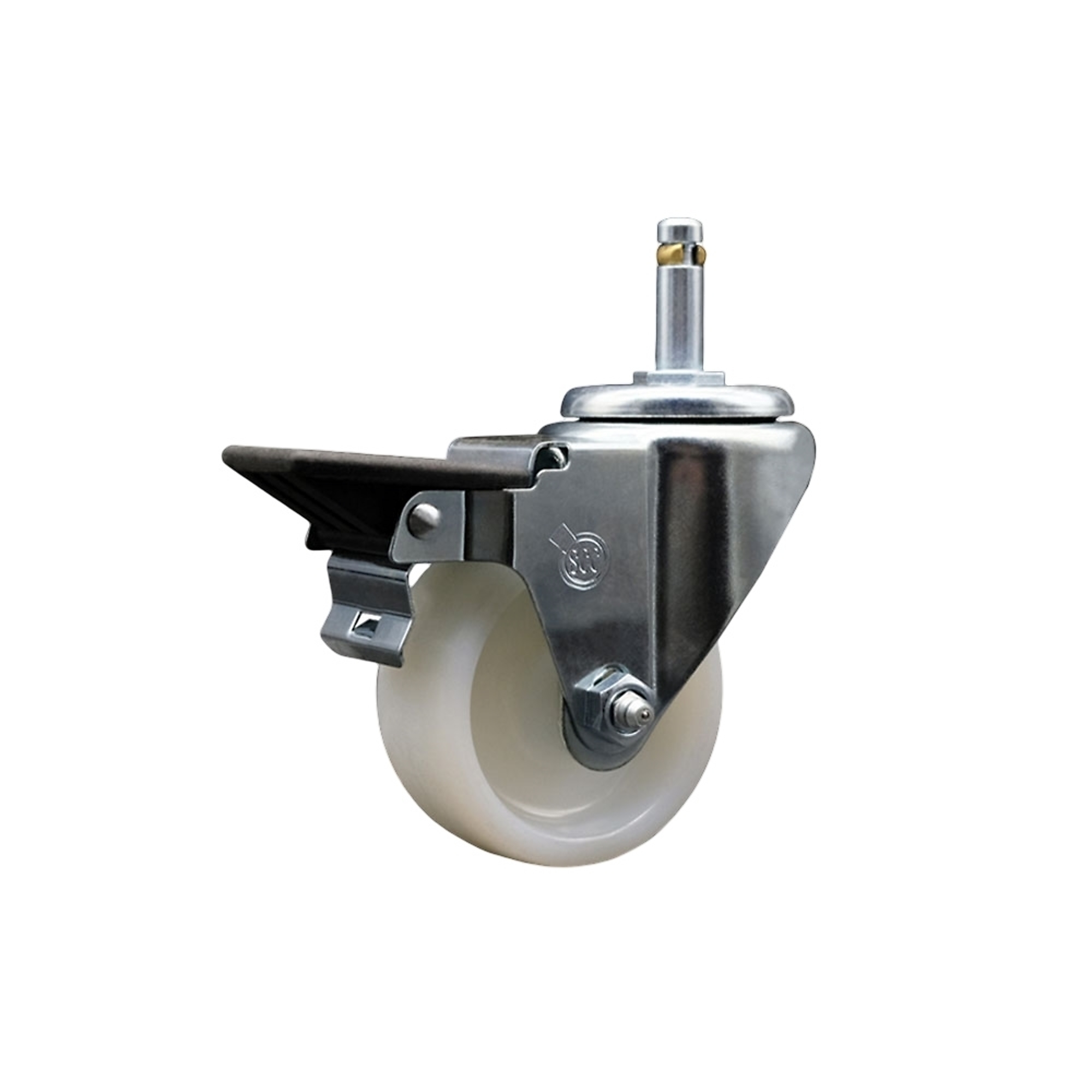 Service Caster, 3Inch x 1 1/4Inch Stem Caster, Wheel Diameter 3 in, Caster Type Swivel, Package (qty.) 1, Model SCC-GR20S314-NYS-PLB-716138