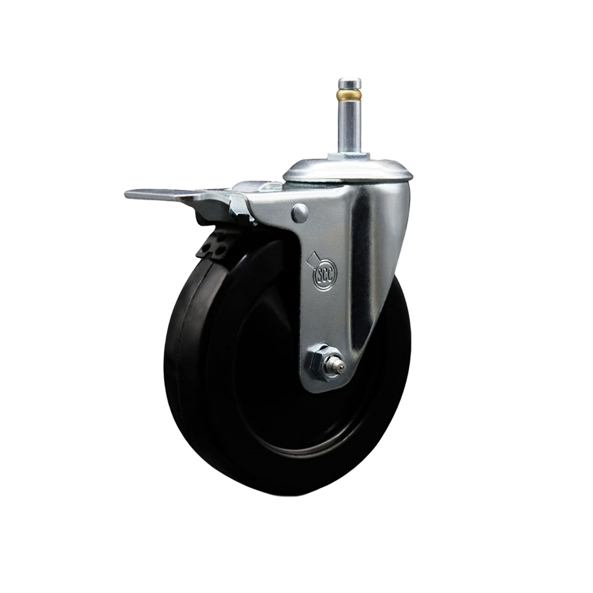 Service Caster, 5Inch x 1 1/4Inch Stem Caster, Wheel Diameter 5 in, Caster Type Swivel, Package (qty.) 1, Model SCC-GRTTL20S514-HRS-716138